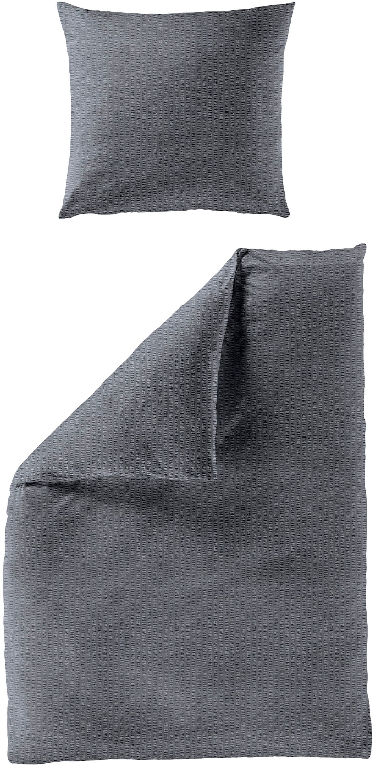 Image of BIERBAUM Bettwäsche "4134" 2 Stk. Premium Mako-Satin Seersucker, 100 % Baumwolle, bügelfrei