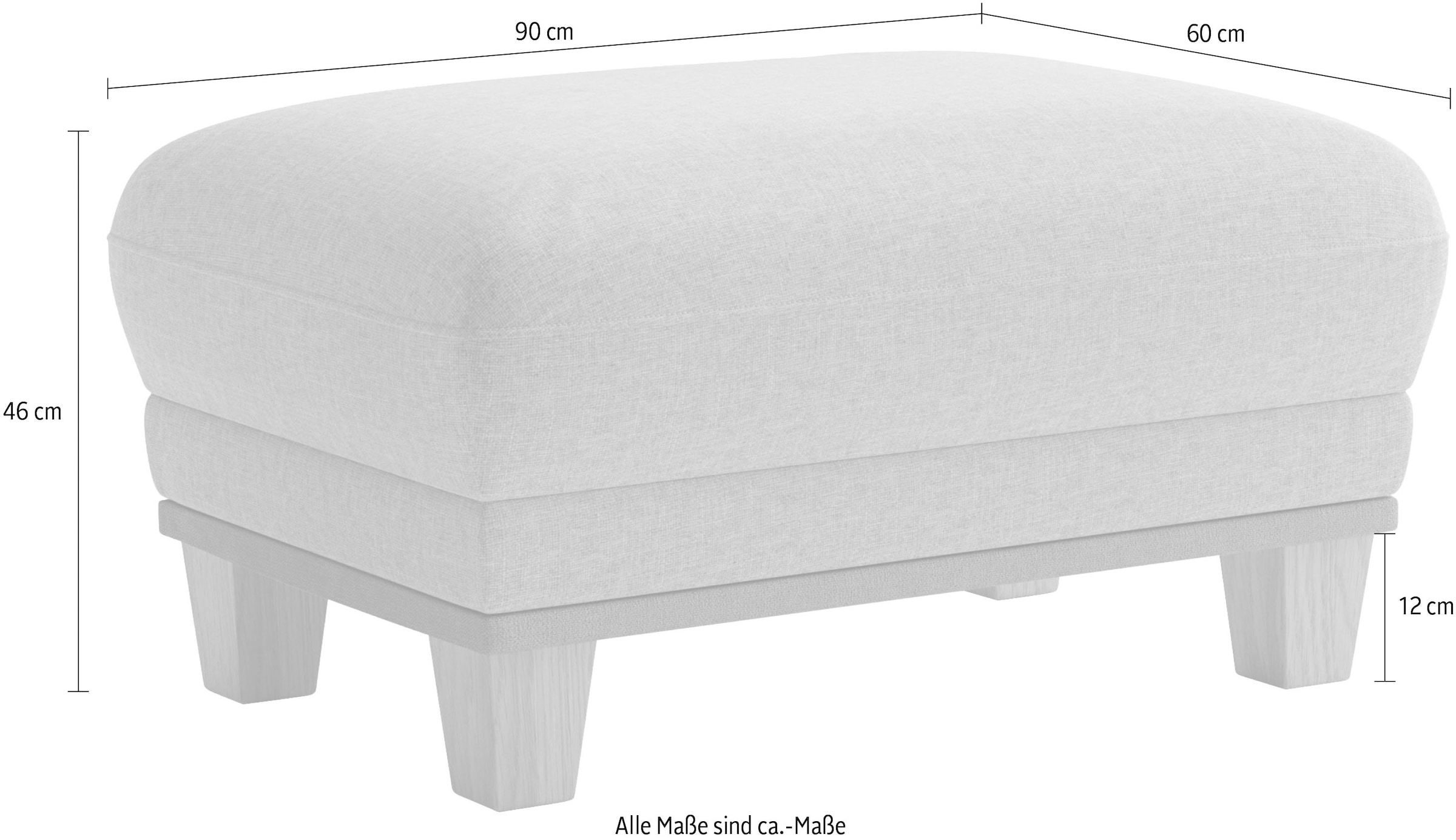 sit&more Polsterhocker »Concept« mit Buchefuss in drei Farben zur Auswahl