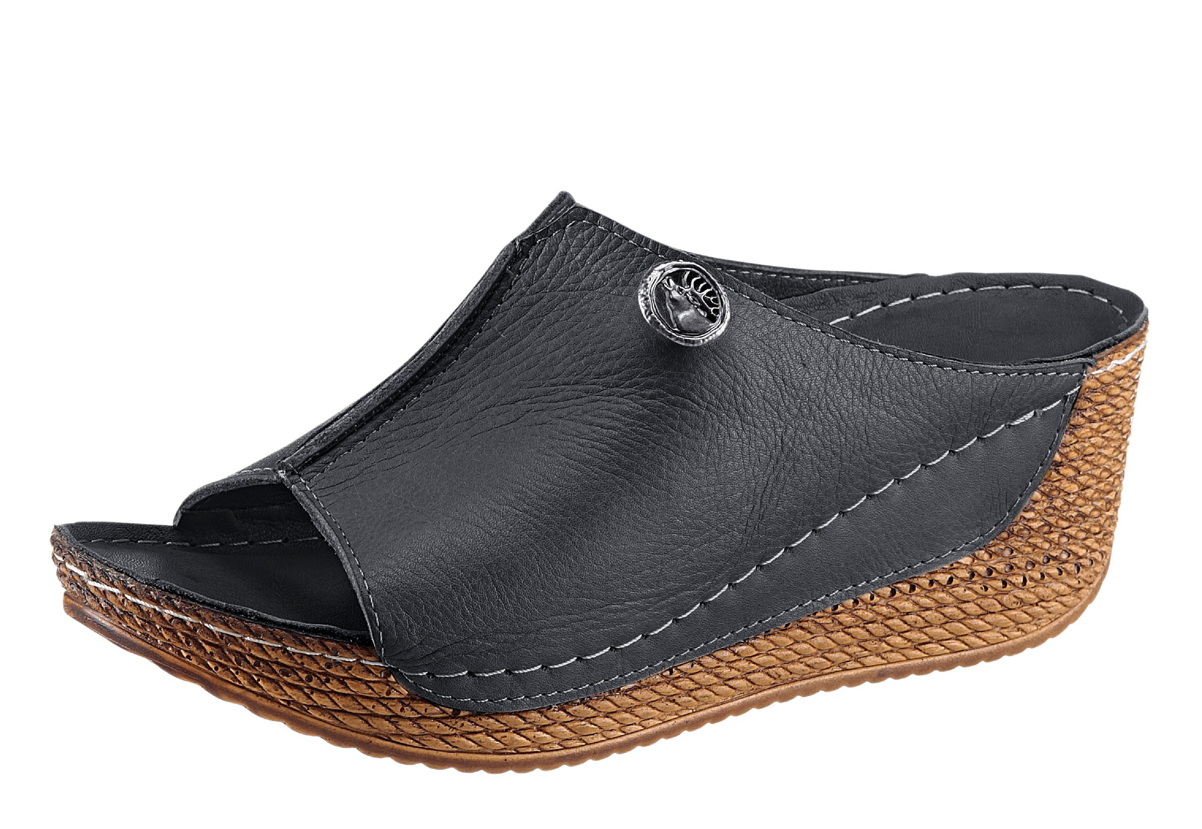 Image of Hirschkogel Pantolette, Damen, mit Hirschapplikation bei Ackermann Versand Schweiz