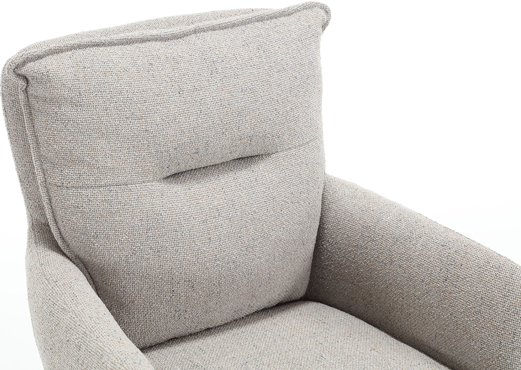 SalesFever Esszimmerstuhl »Austin - Armlehnstuhl mit hochwertiger Taschenfederkern-Polsterung« () 1 Stk.Esszimmersessel: 360° Drehfunktion mit stilvollem Metallfuss