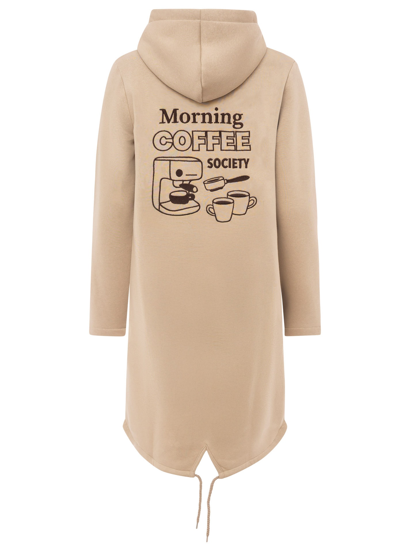 Zwillingsherz Kurzmantel »"Morning Coffee"« grosse Stickerei hinten, Taschen, Reissverschluss