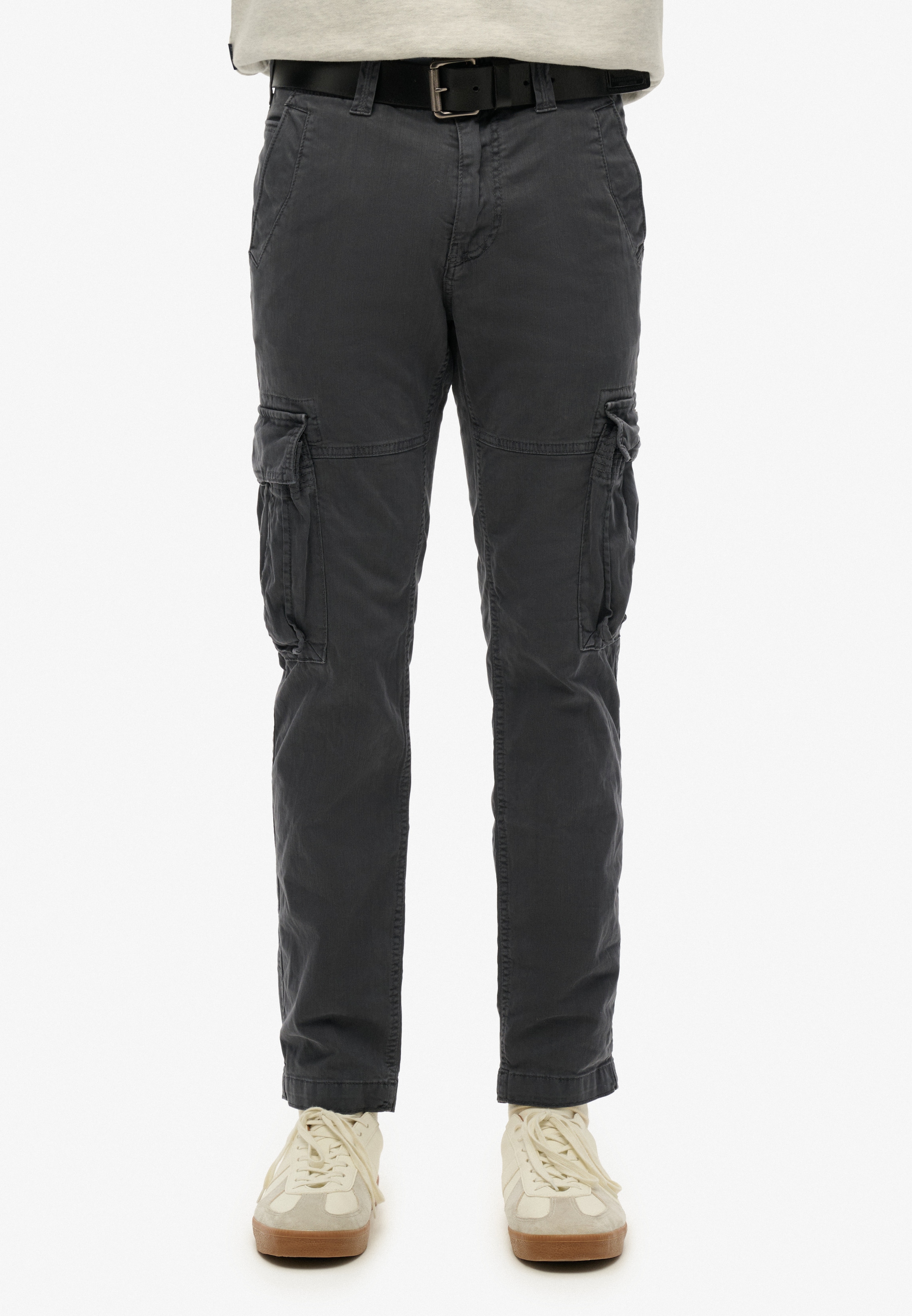 Image of Superdry Cargohose "Core Cargo Pant" aus Baumwollmischung mit Elasthan, Straight Fit, knöchellang