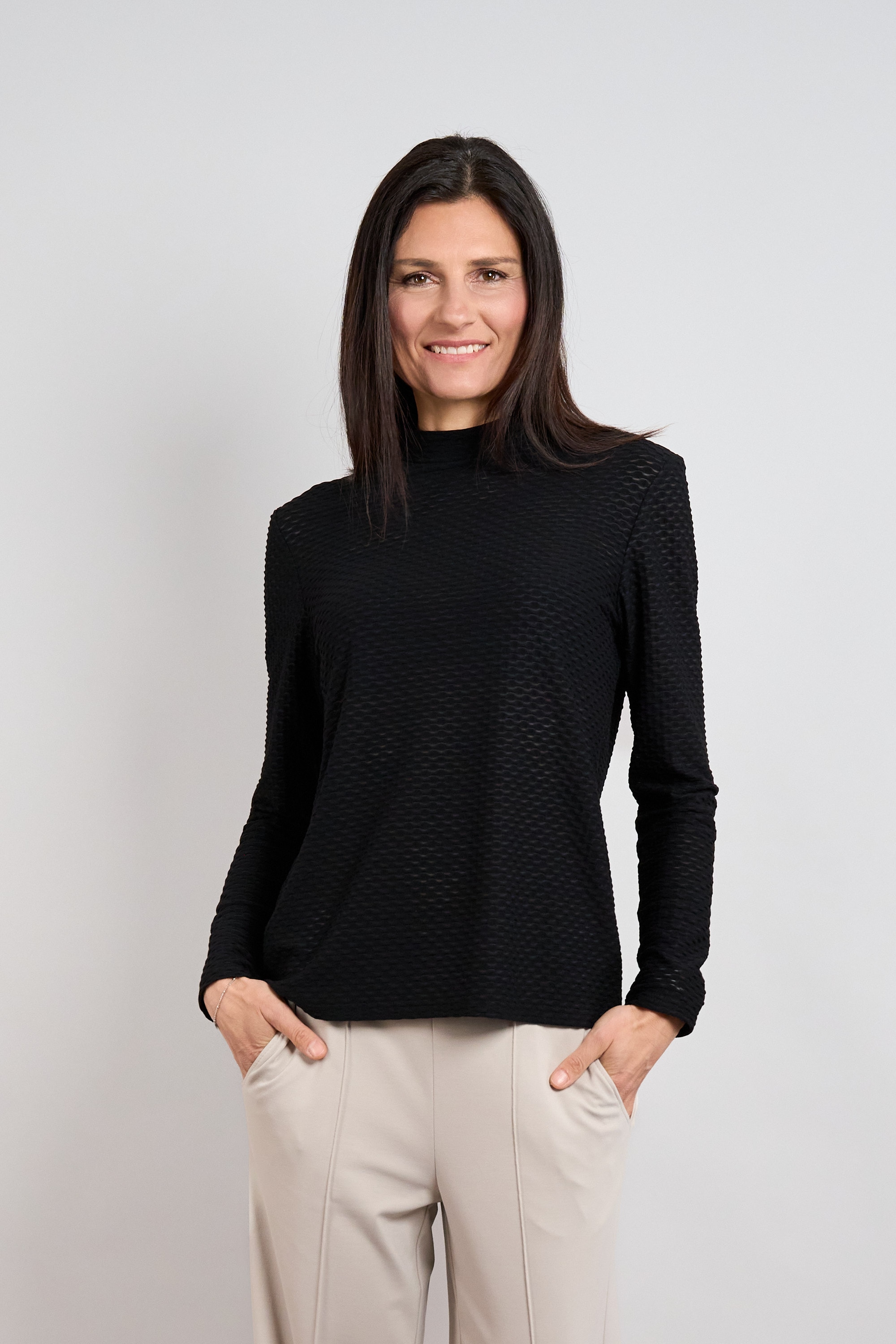Image of Seidel Moden Langarmshirt in Struktur-Optik - MADE IN GERMANY