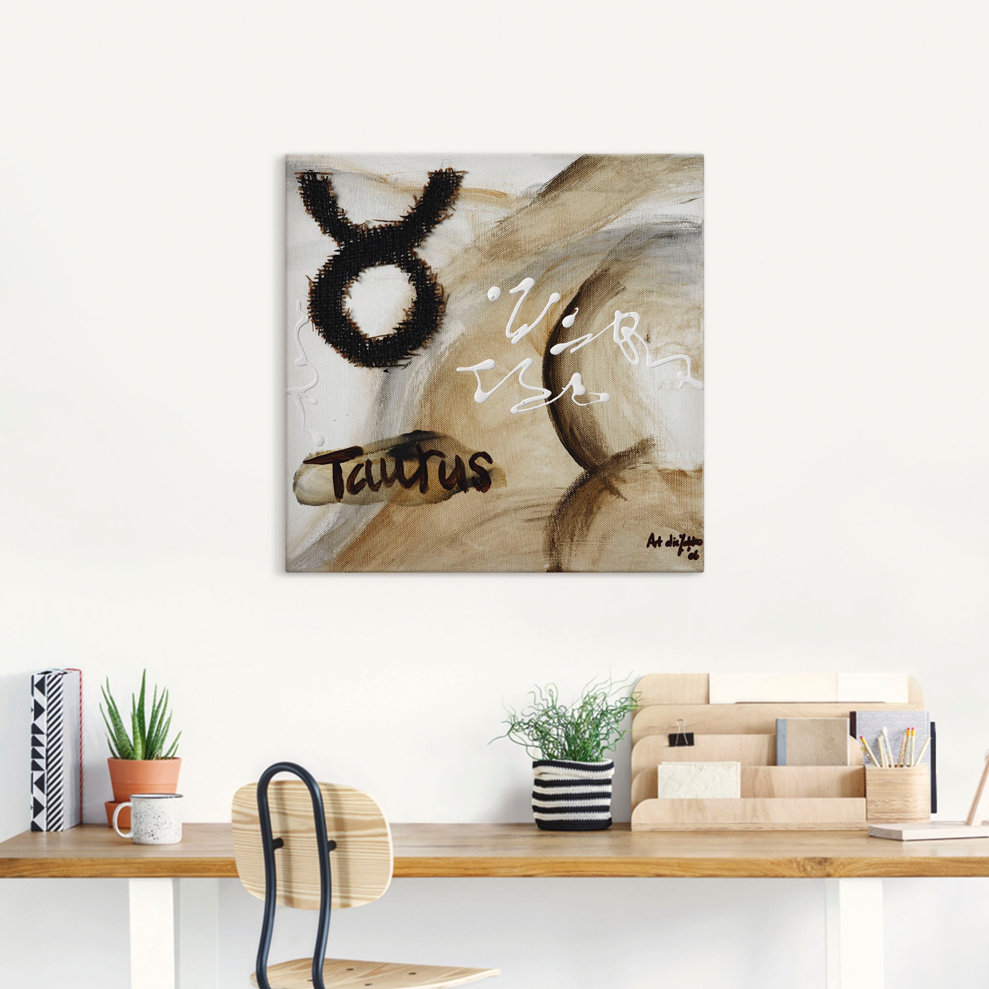 Artland Wandbild »Stier«, Sternzeichen, (1 St.), als Leinwandbild, Poster in verschied. Grössen