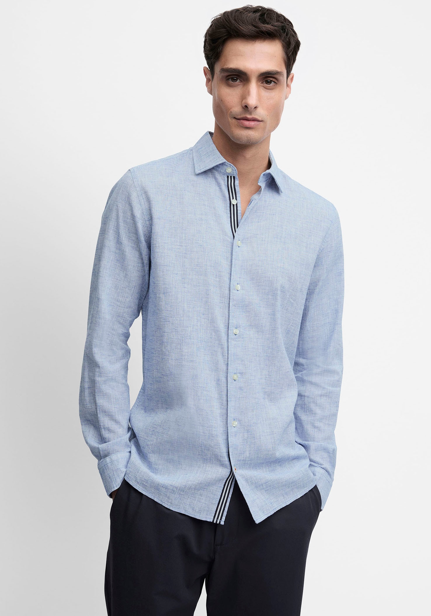 Cinque Langarmhemd »CISTEVEN« in sommerlichen Leinenmix