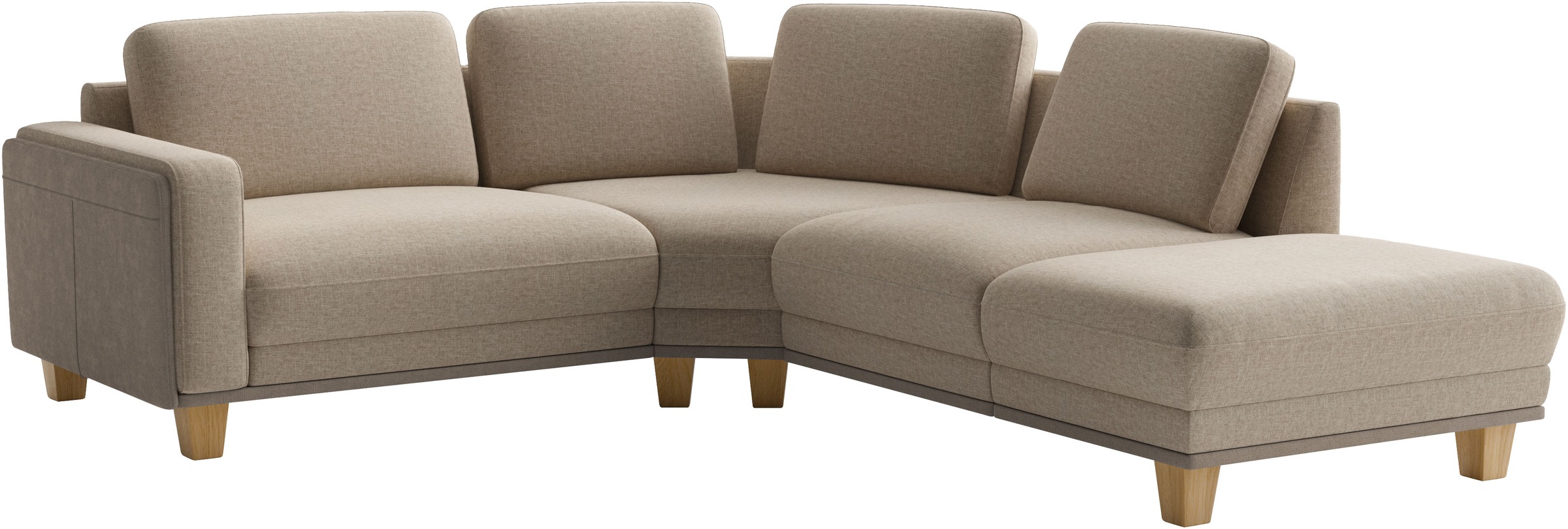 sit&more Ecksofa »Concept« Modernes Sofa in drei Fussfarben zur Auswahl