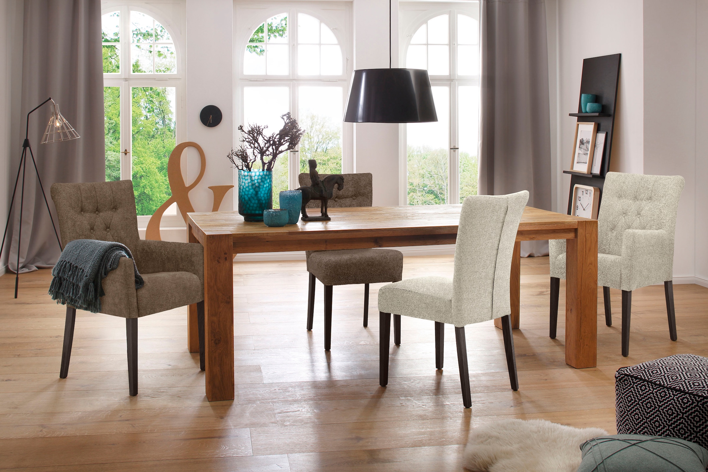 Home affaire Esszimmerstuhl »King«, 1 St., Feinstruktur weich, Esszimmerstuhl mit Knopfheftung