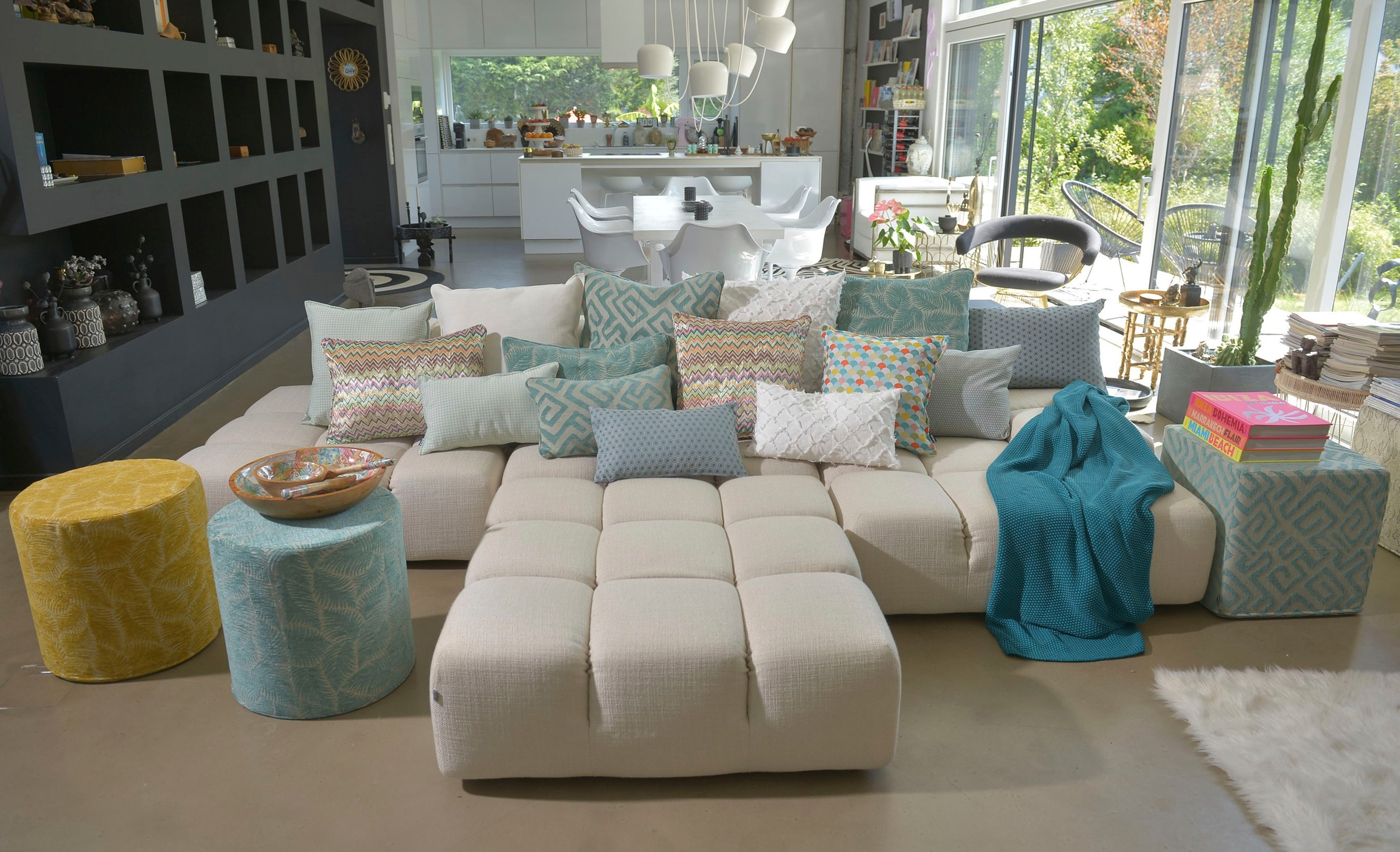 H.O.C.K. Coussin décoratif »Bobo« mit Jaquard-Struktur, Kissenhülle mit Füllung, 1 Stück