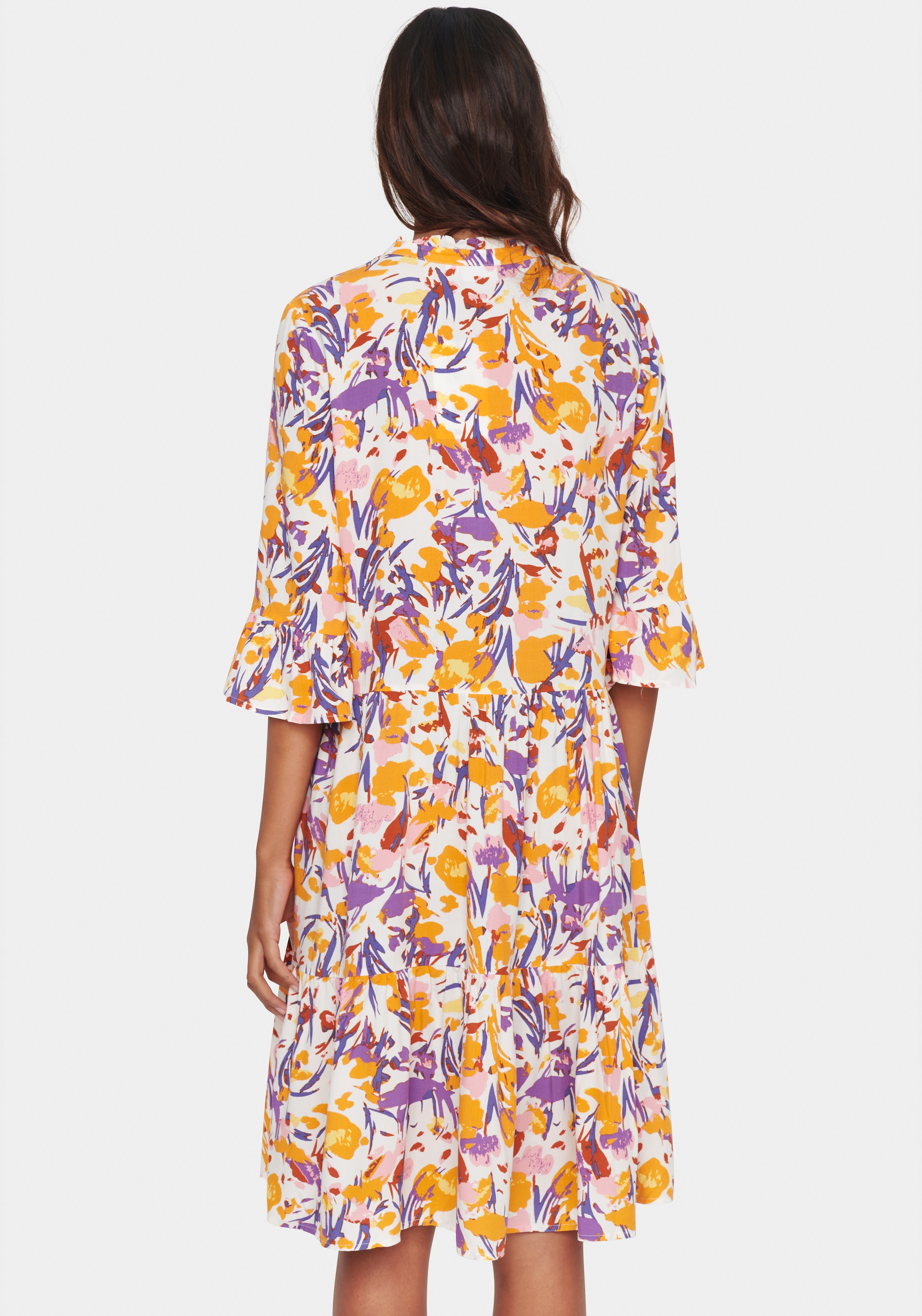 Saint Tropez Blusenkleid »EdaSZ Dress«, mit Volant und 3/4 Ärmel