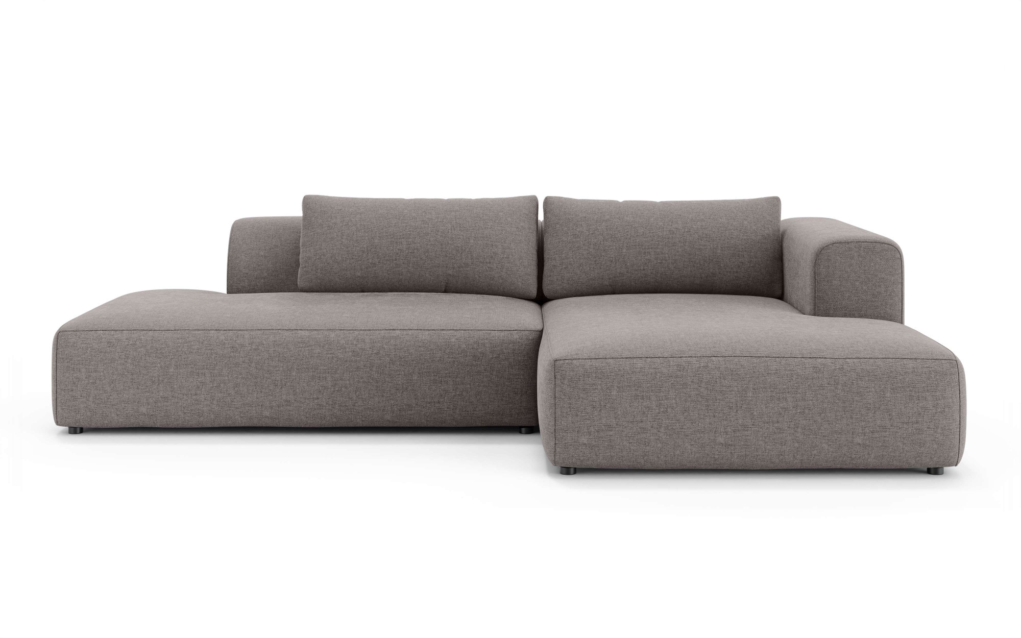 GOODproduct Ecksofa »TIARRA Design-Sofa mit Ottomane recht/links bestellbar, Breite 287 cm« L-Form mit hochelastischer Schaum und Wellenunterfederung