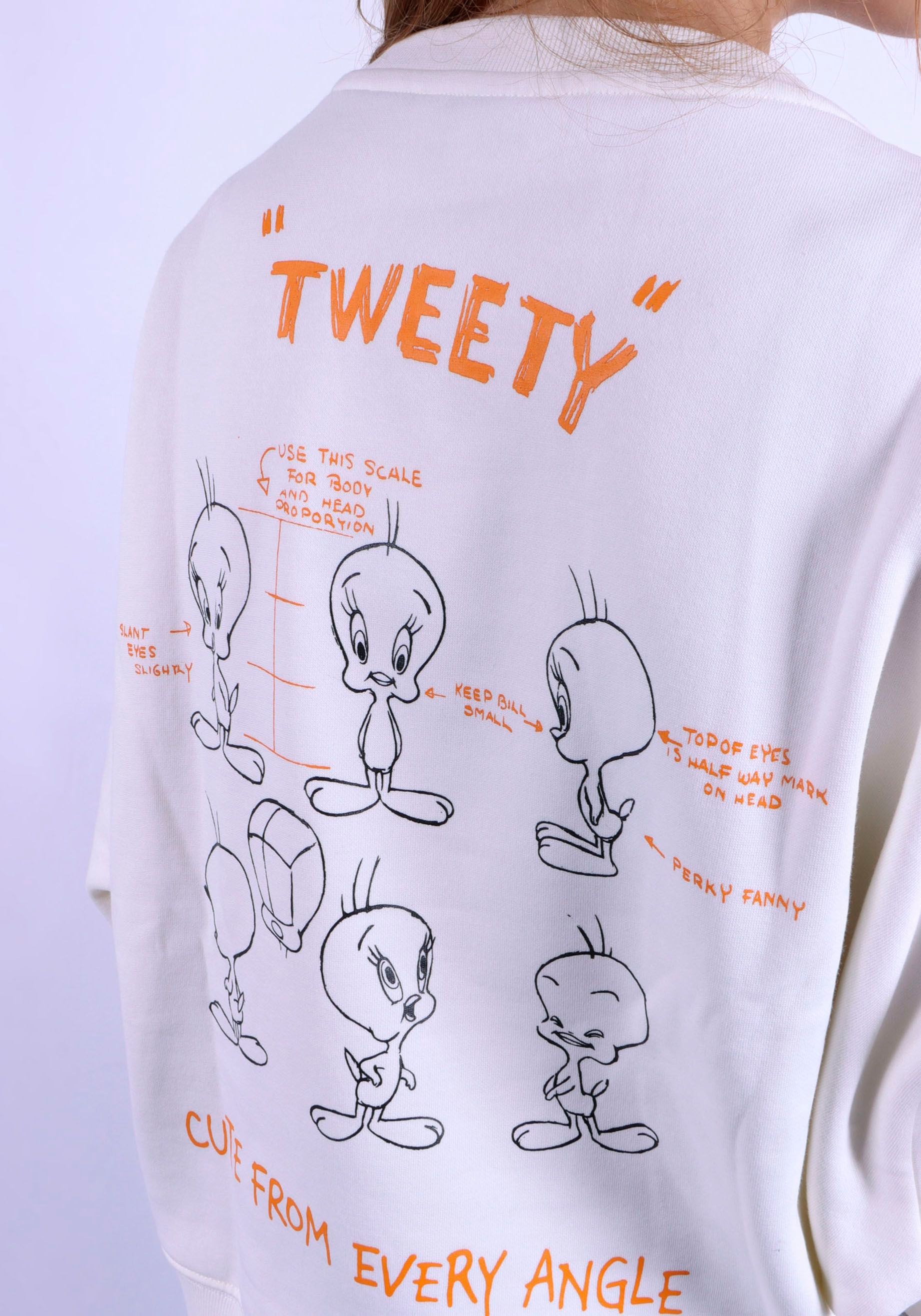 Capelli New York Sweatshirt, Tweety Character Lizenz Design auf Vorder- & Rückseite.
