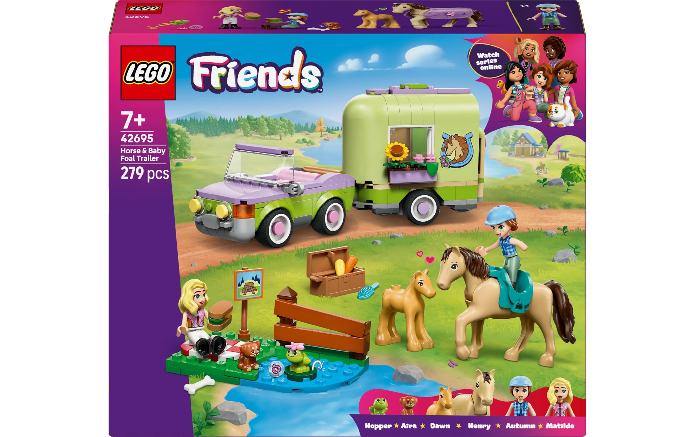 Image of Konstruktionsspielsteine "Friends Pferd und Fohlen mit Pferdeanhänger 42695" Kategorie: Alltägliches