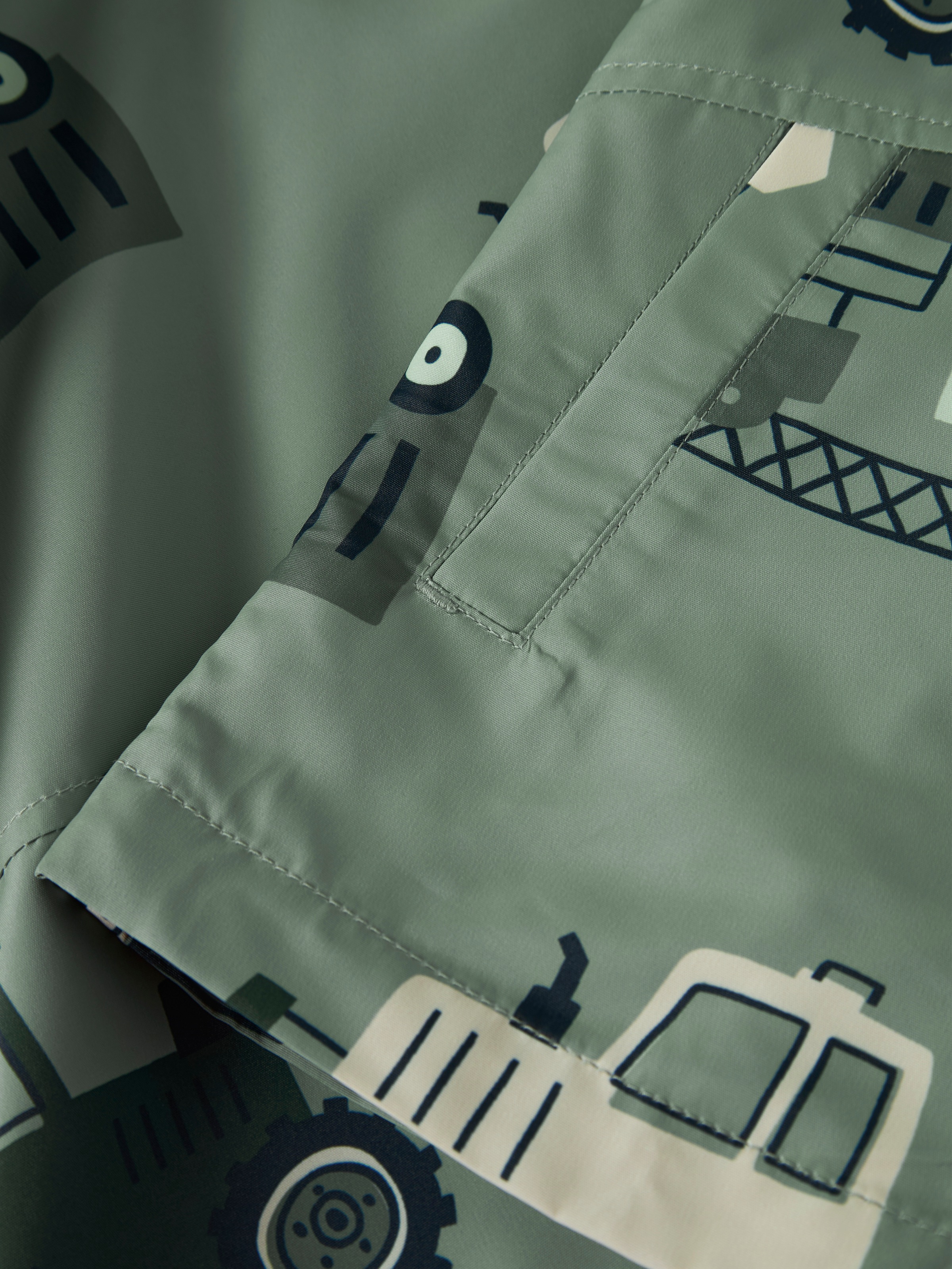 Name It Veste d'extérieur »NMMMAX JACKET LI AOP NOOS« mit Kapuze reflektierende Details, wasserabweisend