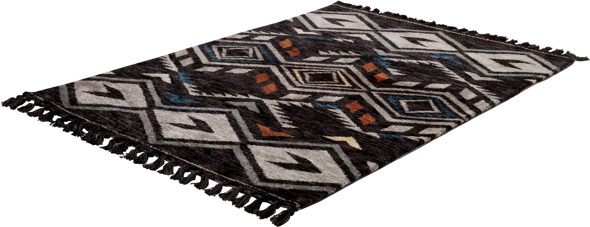 Image of Gino Falcone Teppich »Vittoria 014«, rechteckig, 15 mm Höhe, besonders weich durch Microfaser, mit Fransen, ideal im Wohnzimmer & Schlafzimmer bei Ackermann Versand Schweiz