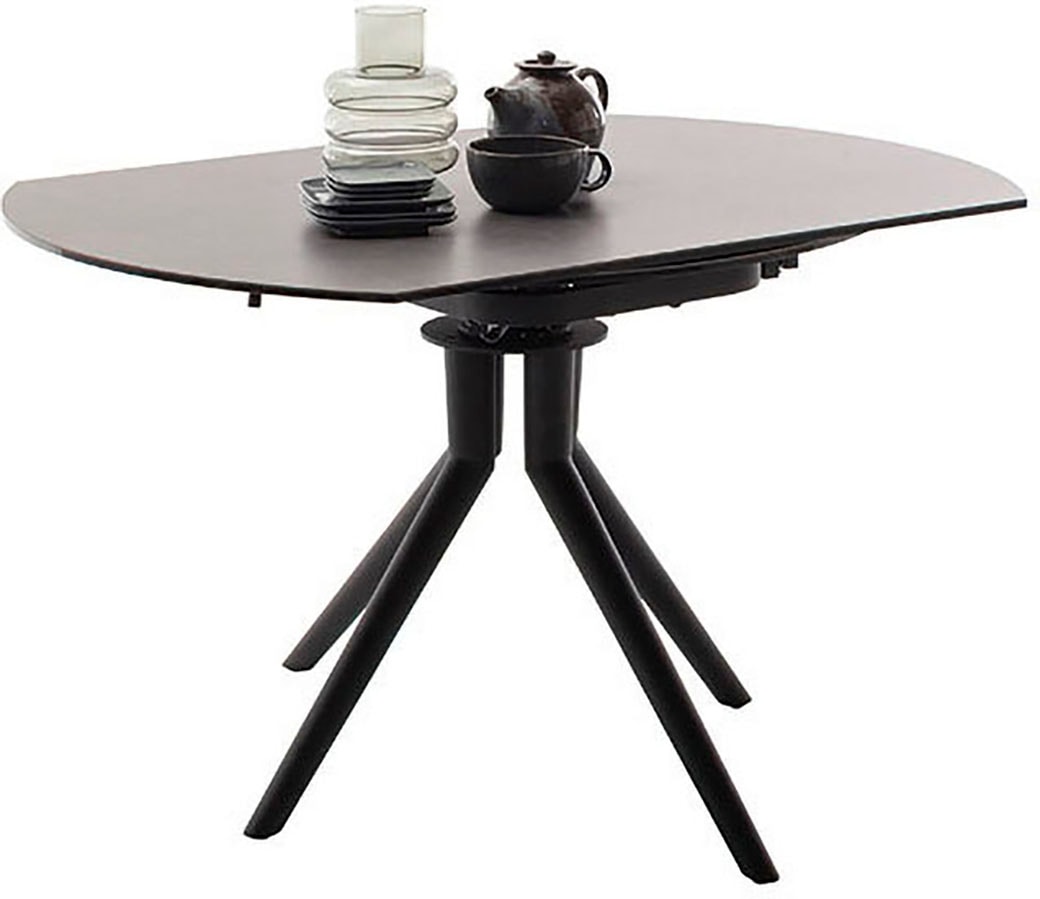 Image of MCA furniture Esstisch "RUBIKON Vierfusstisch 90-135 cm" Einzelstück, Keramik, Metall, Längsseitenauszug, ausziehbar, 13 mm