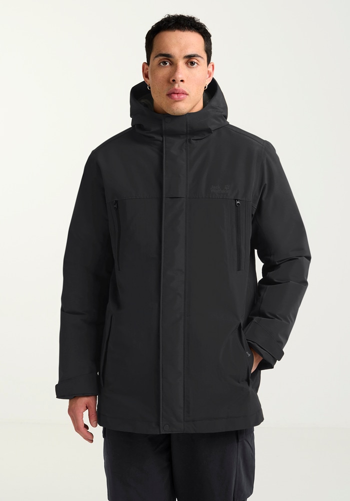 Image of Jack Wolfskin Winterjacke "GLACIER SHIELD JKT M" mit Kapuze für Wandern und Trekking, atmungsaktives Gewebe, mit fünf Taschen