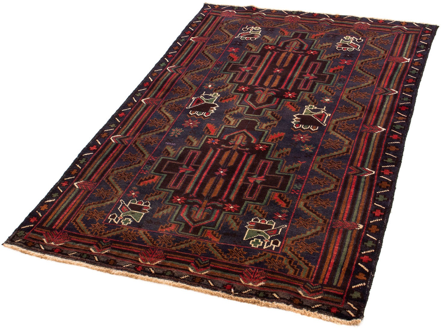 Image of morgenland Orientteppich »Belutsch - 143 x 90 cm - dunkelbraun«, rechteckig, 8 mm Höhe, Wohnzimmer, Handgeknüpft, Einzelstück mit Zertifikat bei Ackermann Versand Schweiz