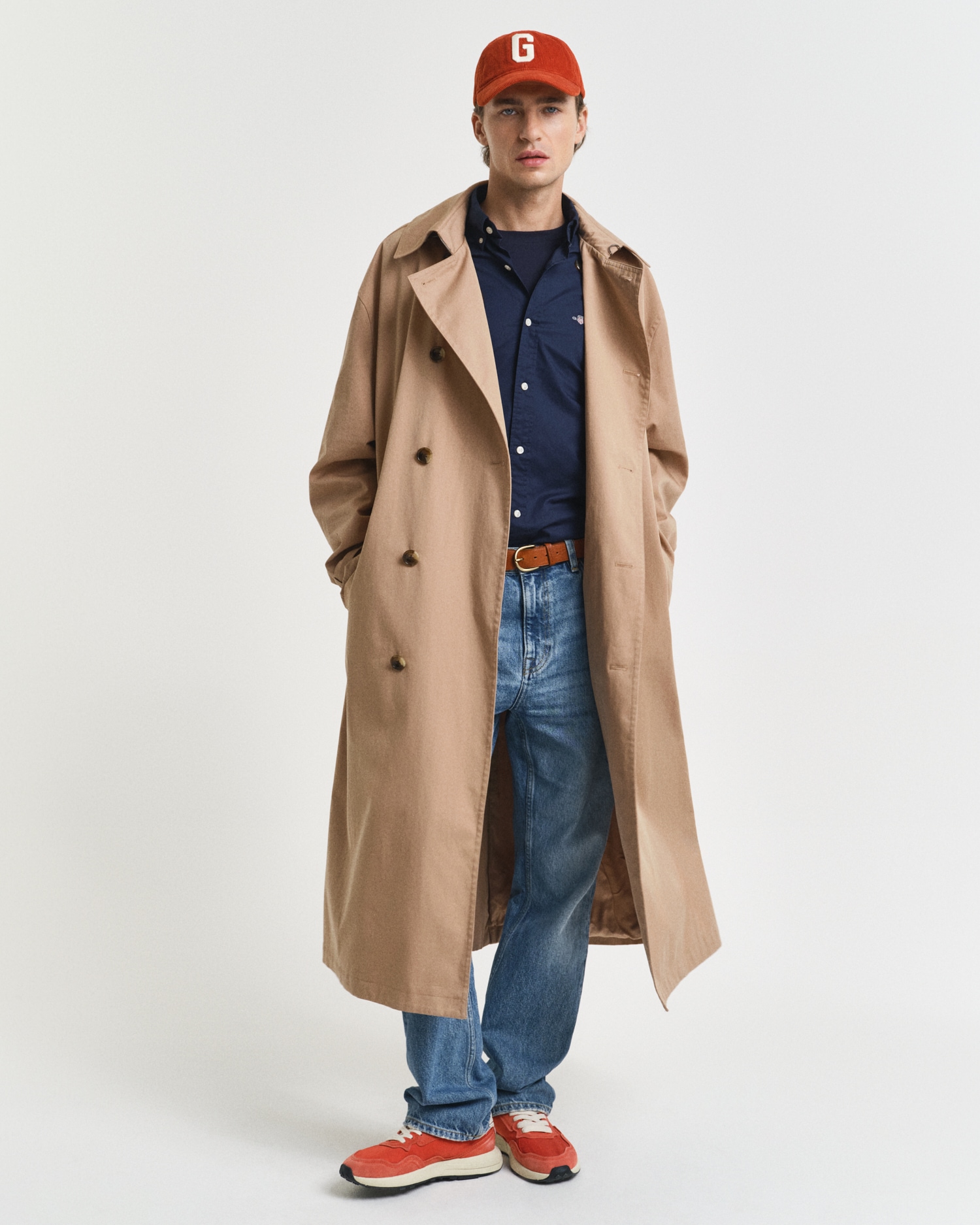 Gant Chemise à manches longues »Slim Fit Popeline Hemd leichte Baumwolle strapazierfähig pflegeleicht« mit klassischer Logostickerei auf der Brust