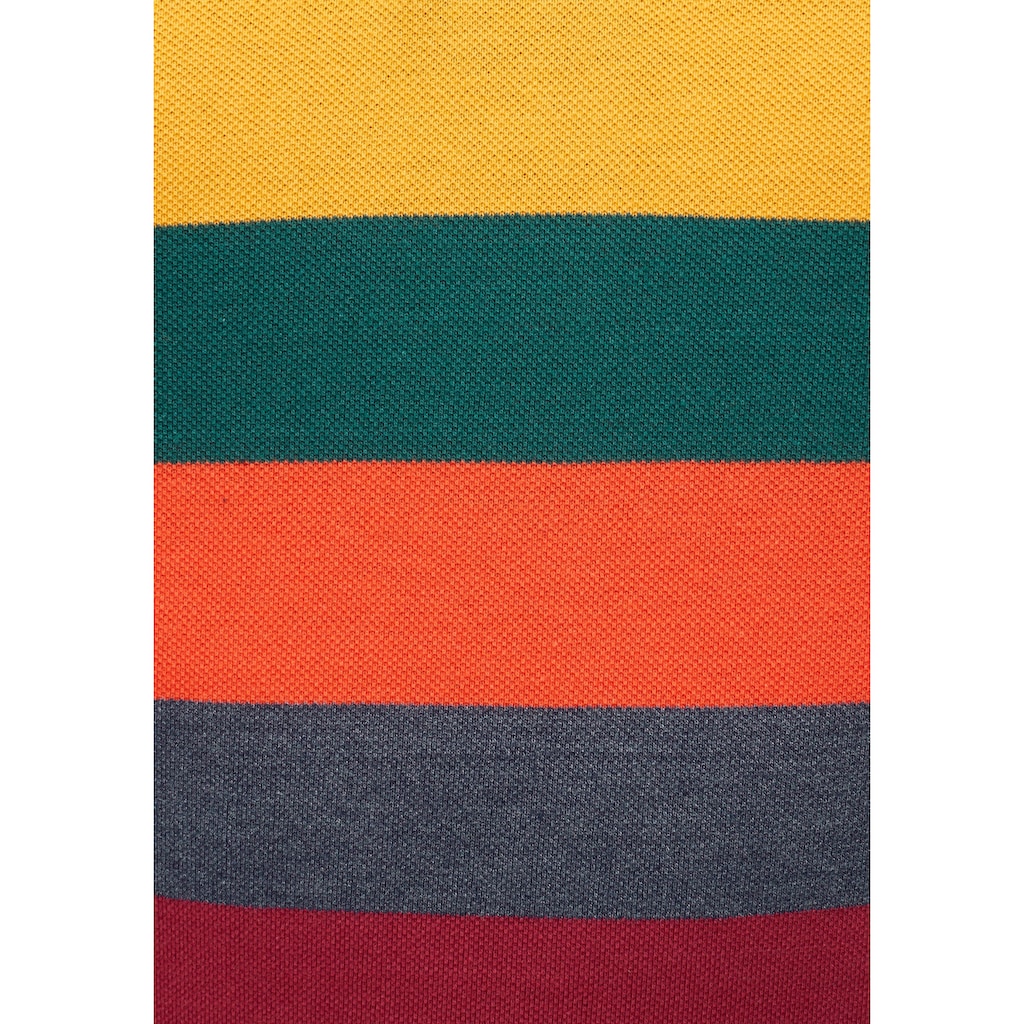 Rhode Island Poloshirt, mit Multicolour Ringel