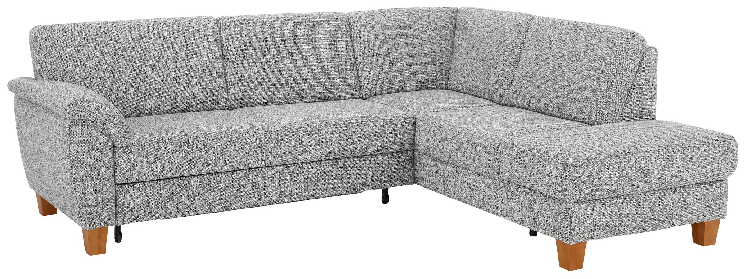 Home affaire Ecksofa »Alta L-Form«, mit Federkern und Kontrastnaht, Füsse Buche eichefarben