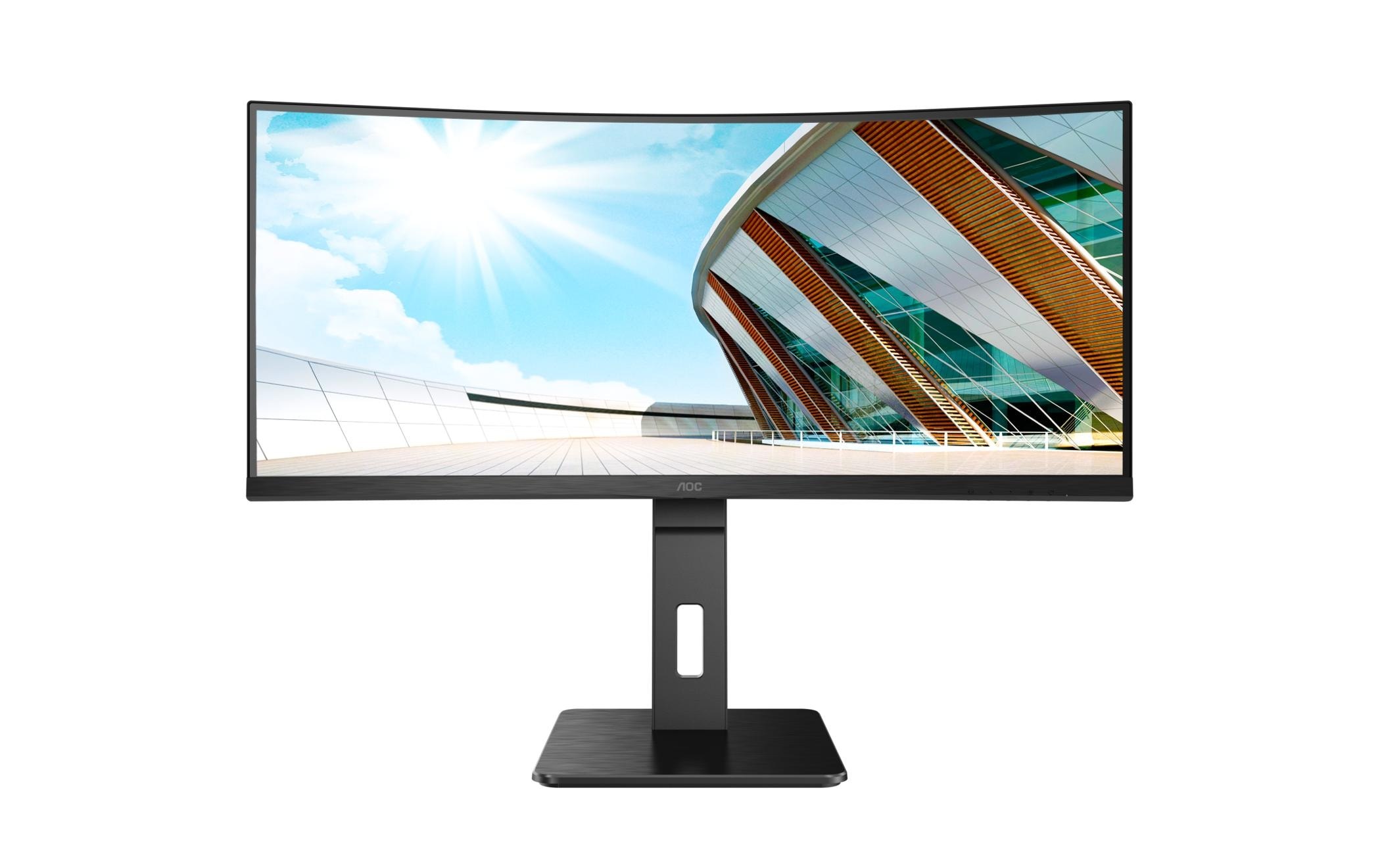 Image of AOC Curved-LED-Monitor "CU34P2A" 86,02 cm/34 ″ 3440 x 1440 px UWQHD 1 Reaktionszeit 100 Hz