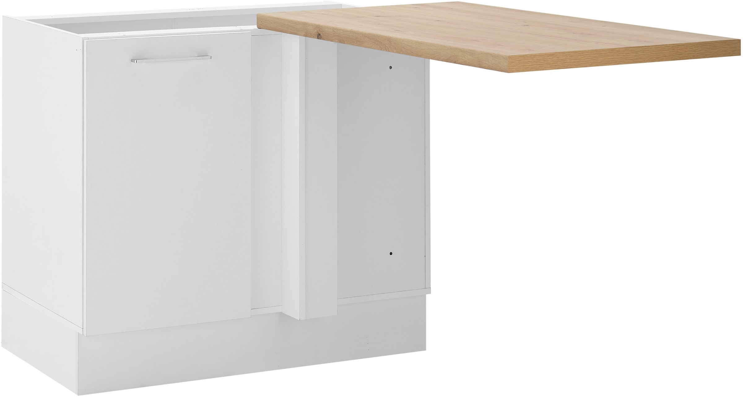 BASIC by Balculina Meuble bas d'angle »Turin« 1 cuis tlg. largeur 110 cm, choix en noir mat ou blanc mat