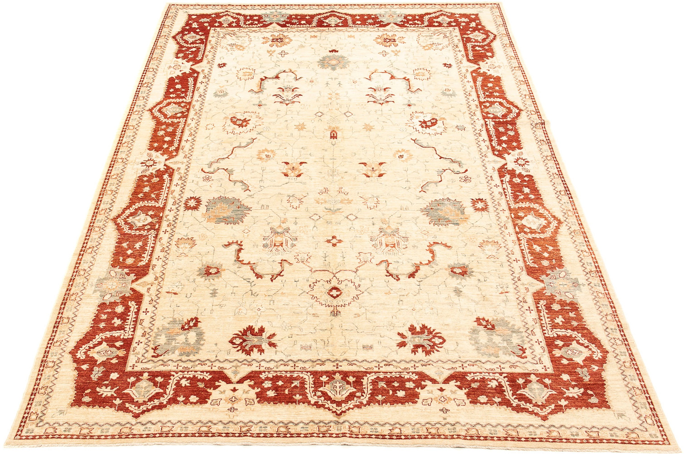 Image of morgenland Orientteppich »Ziegler - 403 x 293 cm - beige«, rechteckig, 6 mm Höhe, Wohnzimmer, Handgeknüpft, Einzelstück mit Zertifikat bei Ackermann Versand Schweiz