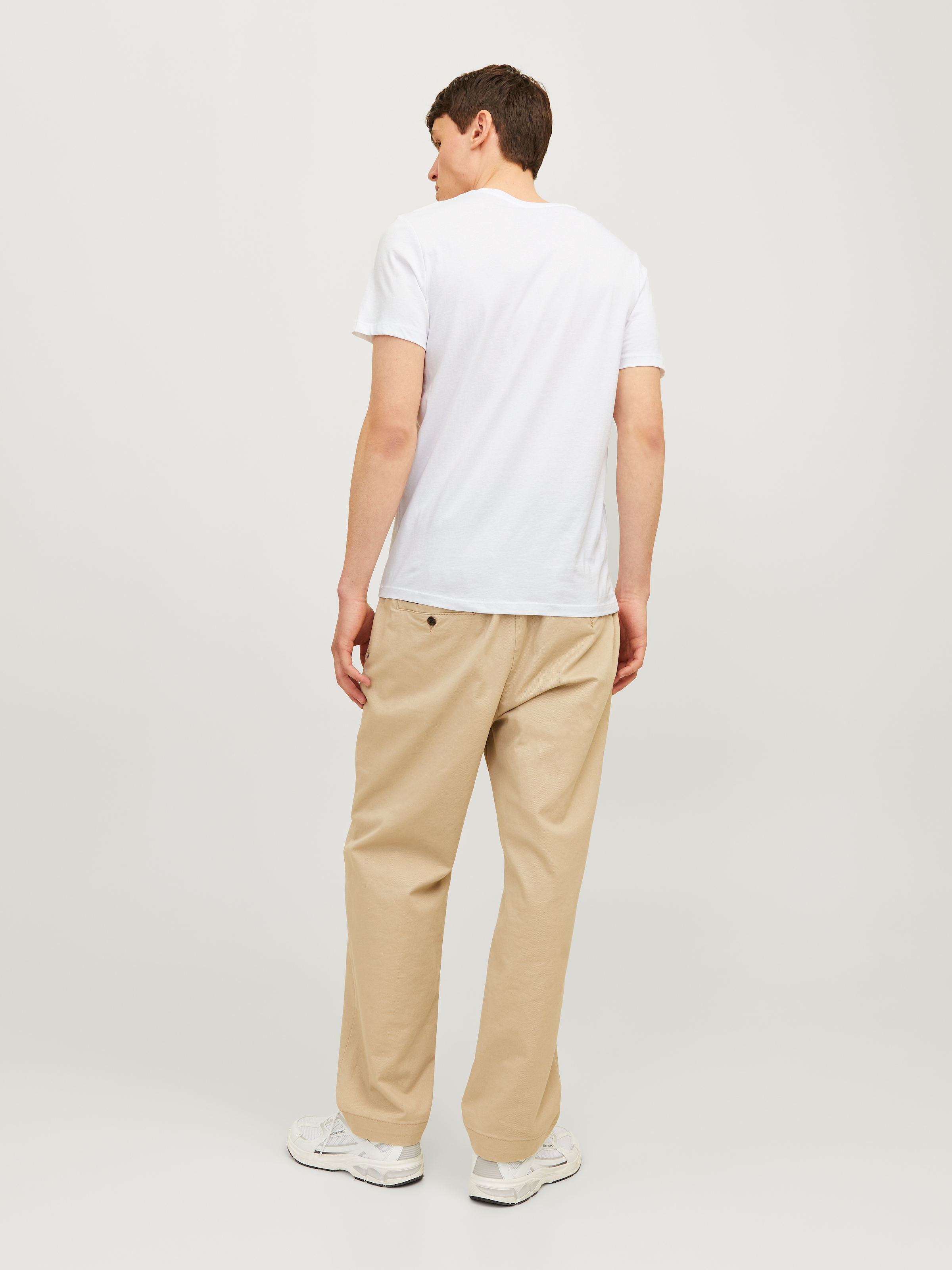 Jack & Jones Shirt à col rond »JORJXJ im 5er Pack mit Rundhals und angenehmem Tragegefühl«, 5 cuis unifarben, modisch, regular fit, Baumwolle, Rundhals
