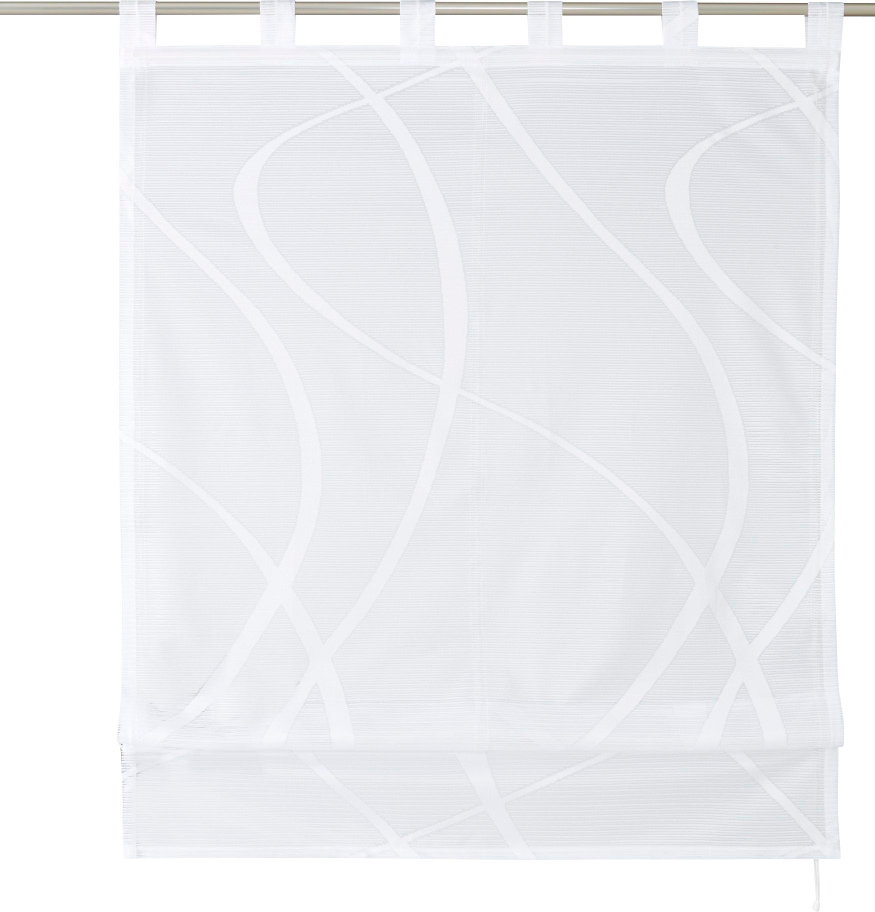 GOODproduct Raffrollo "Cellino" mit Schlaufen Transparent, klassische Netzoptik, Polyester