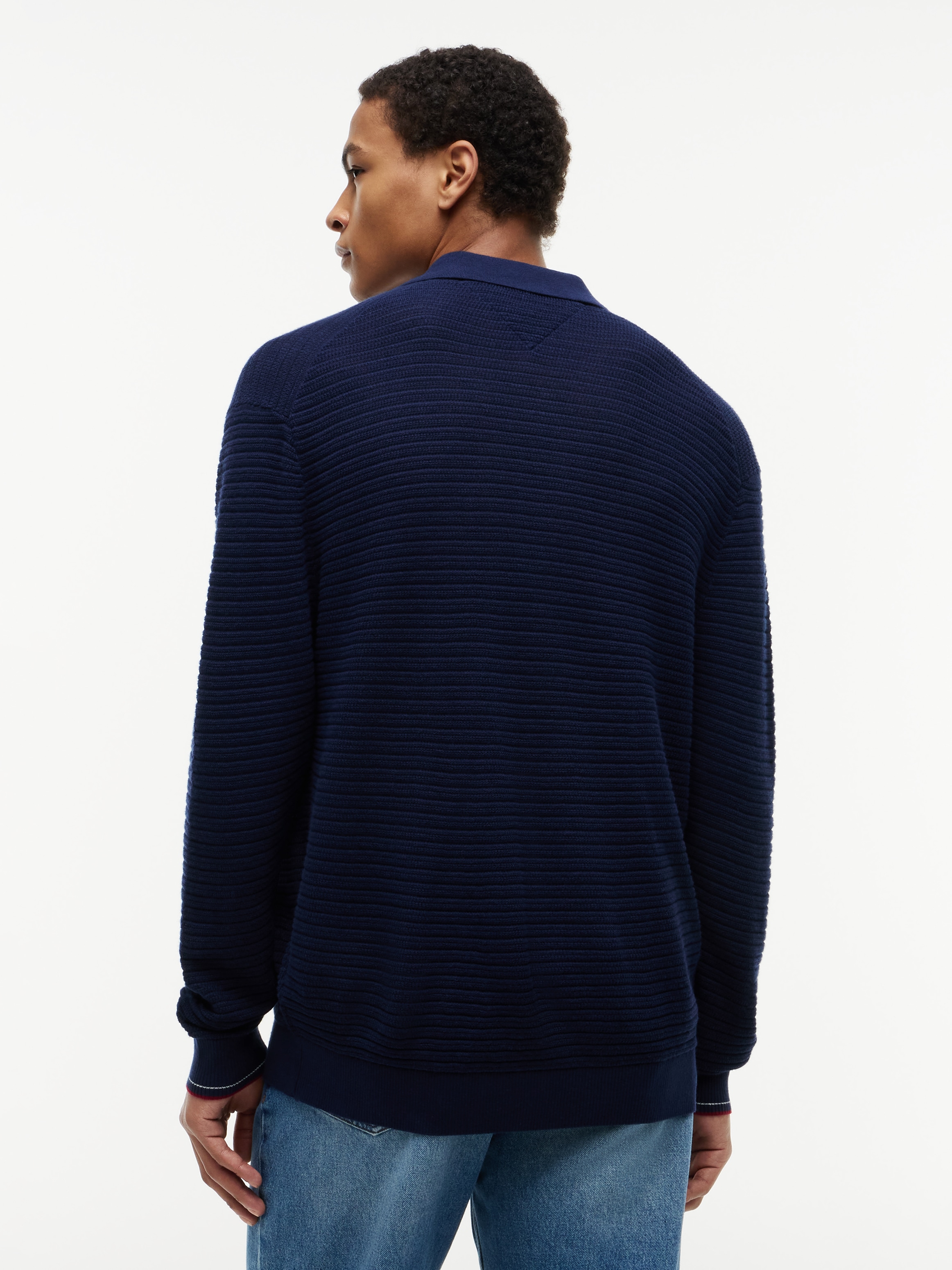 Tommy Hilfiger Polokragenpullover »DC KNITTED ZIP« Premium Qualität mit Seide und Kaschmir - soft, atmungsaktiv