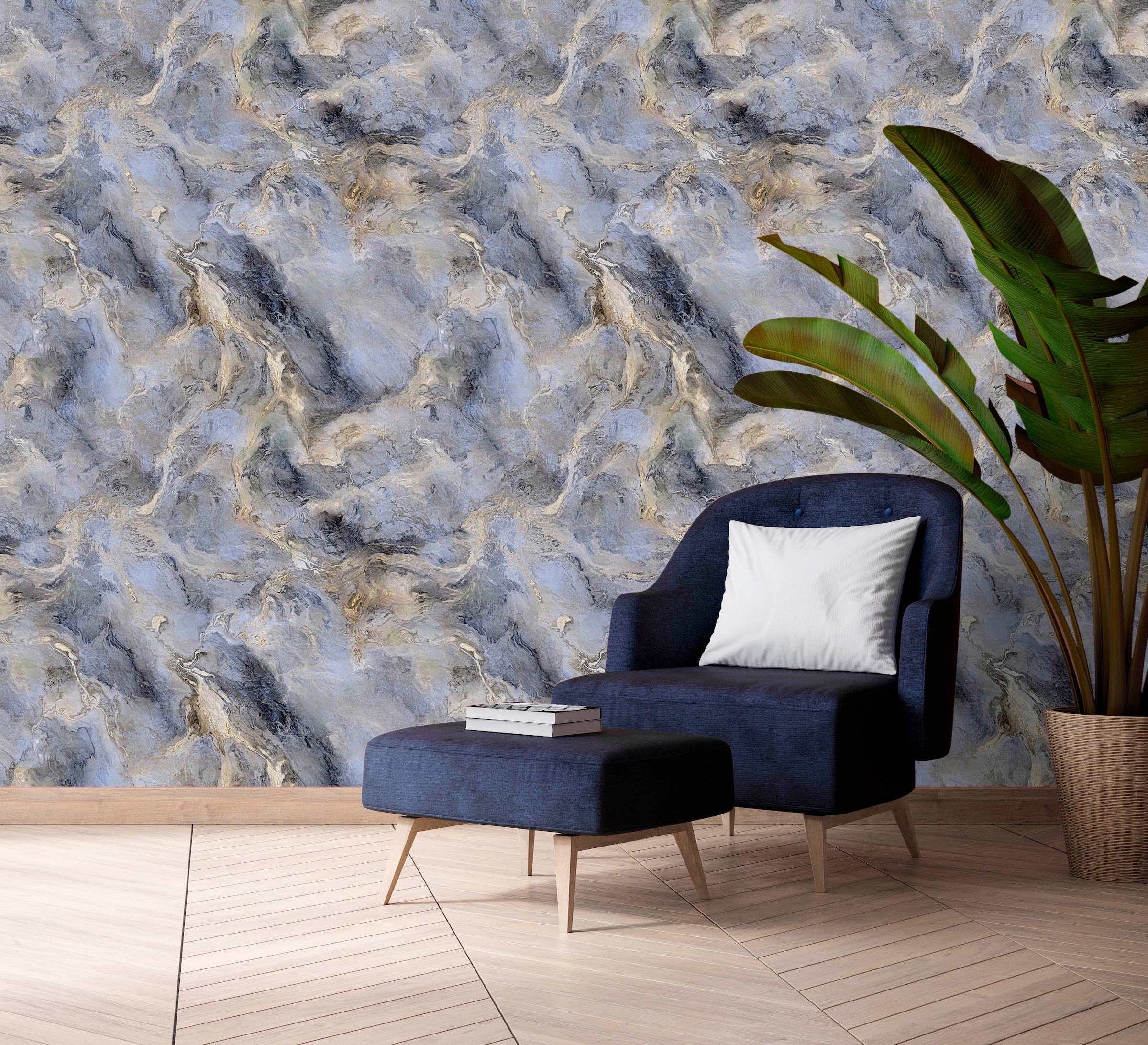 queence Vinyltapete »Celeste« glatt 90x250cm, selbstklebend, kinderleichte Anbringung, , Sticker