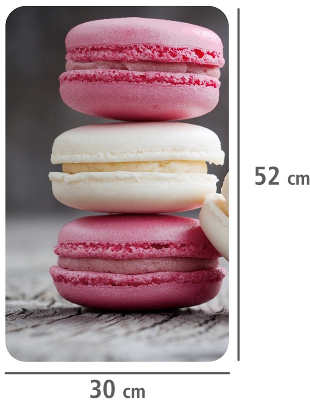 WENKO Herd-Abdeckplatte »Universal Modell Macarons«, (Set, 2 tlg.), Herdabdeckung für alle Herdarten, kratzfest, mit rutschfesten Füssen