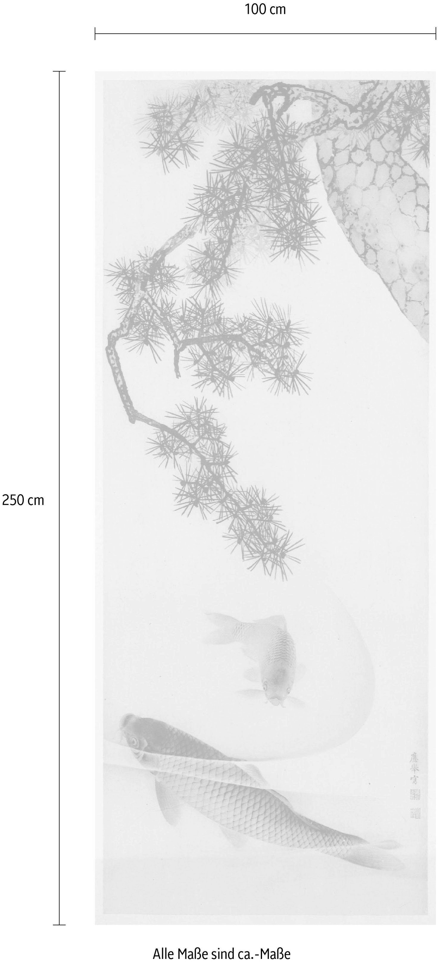 Komar Papier peint intissé »Digitaldruck Vlies -  Koi - Grösse 100 x 250 cm« imprimé Wohnzimmer, Schlafzimmer