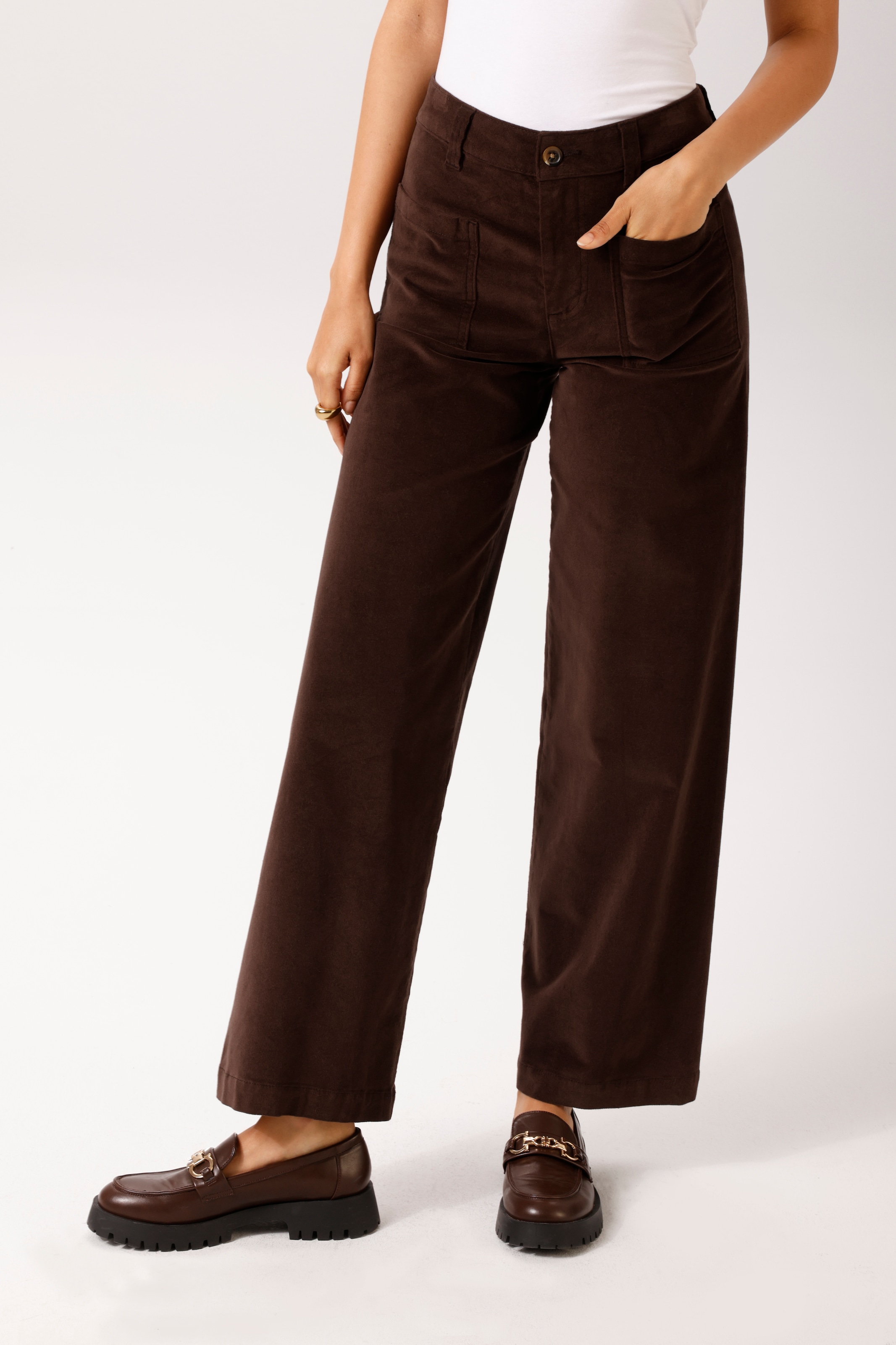 Image of Aniston CASUAL Cordhose in angesagter Hight-waist-Form