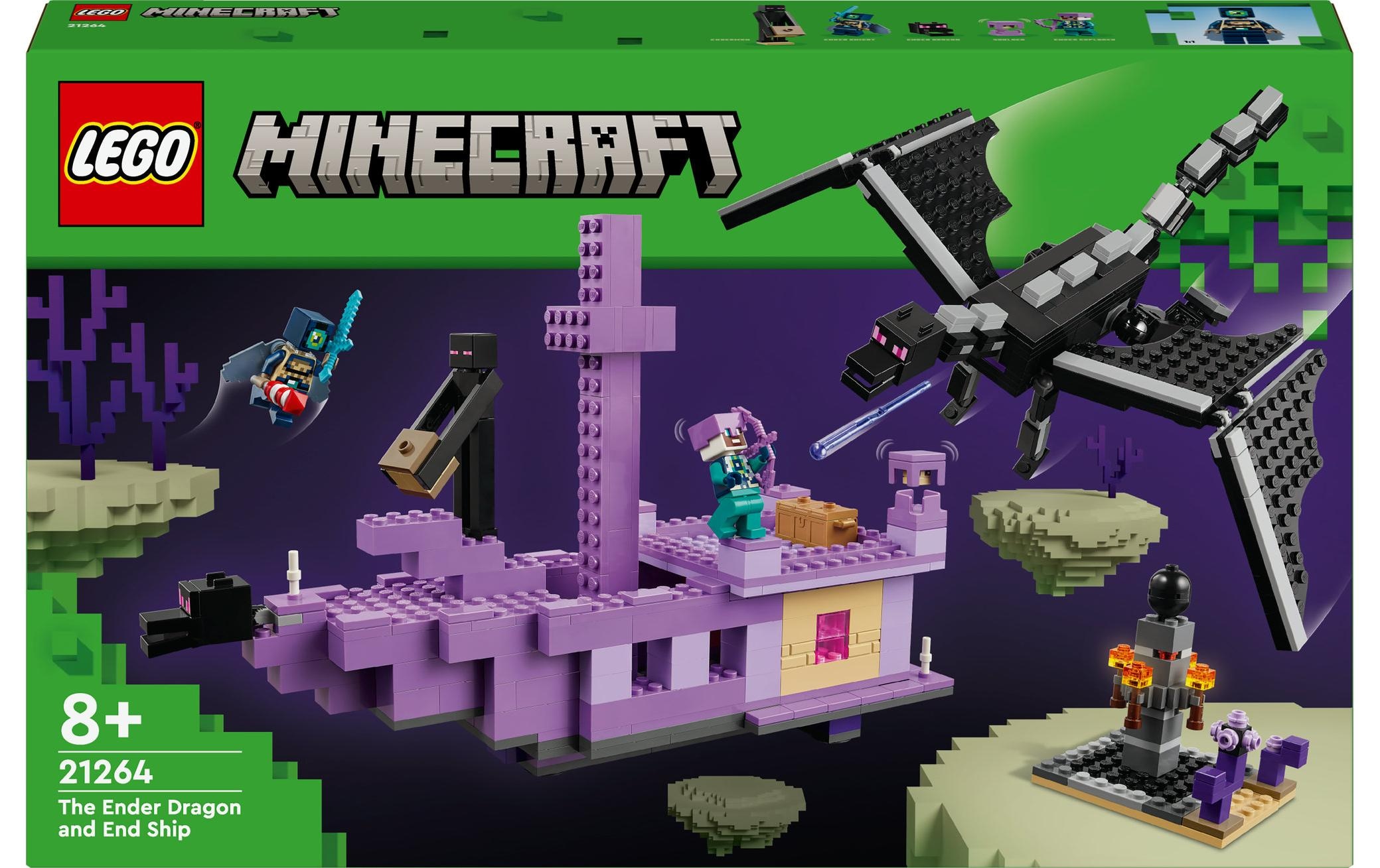 Spielbausteine »Minecraft Der Enderdrache und das Endschiff 21264«, (657 St.)