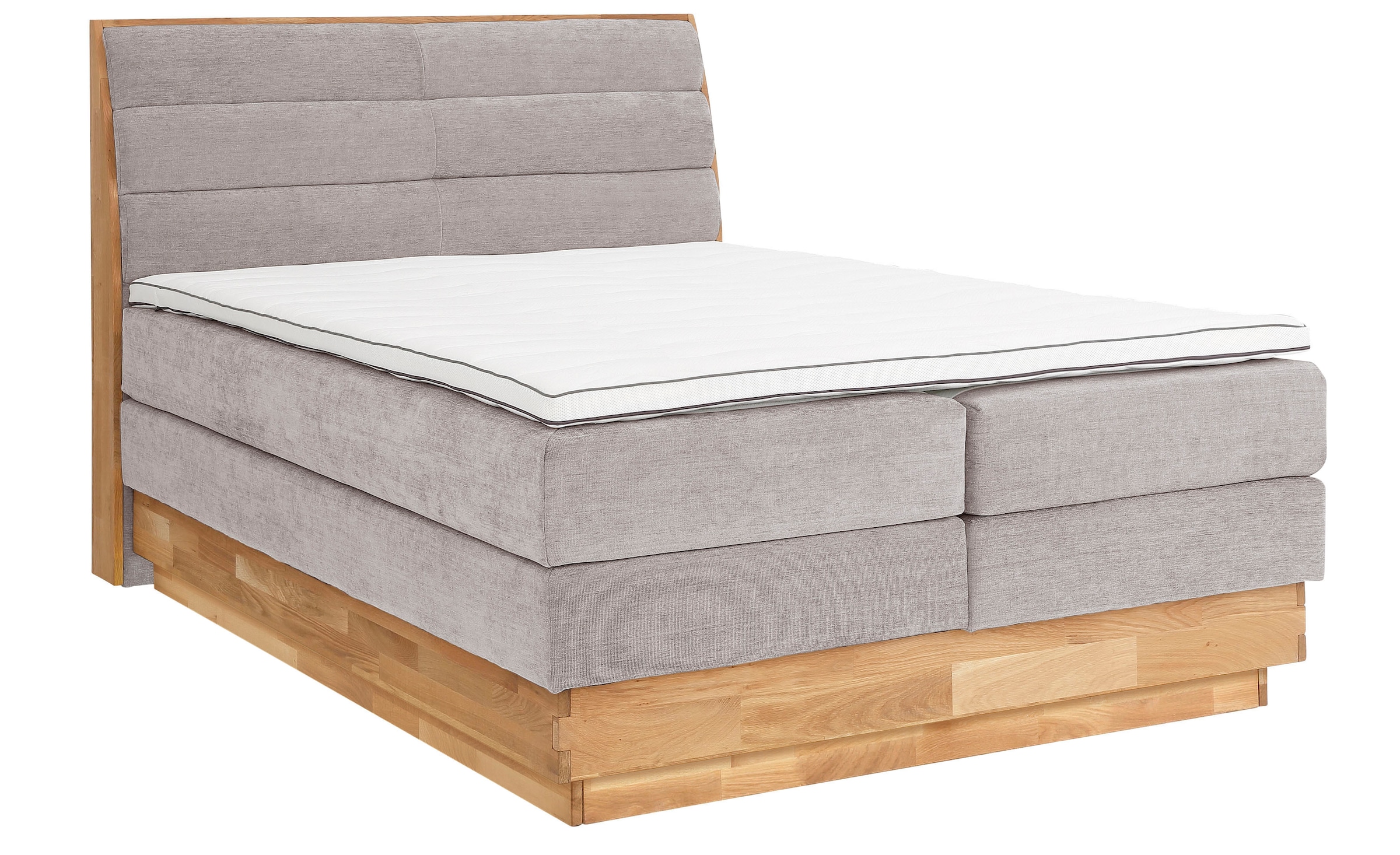 GOODproduct Boxspringbett »Jenna«, ohne LED-Beleuchtung, mit zertifizierten, recycelten Bezugsstoffen