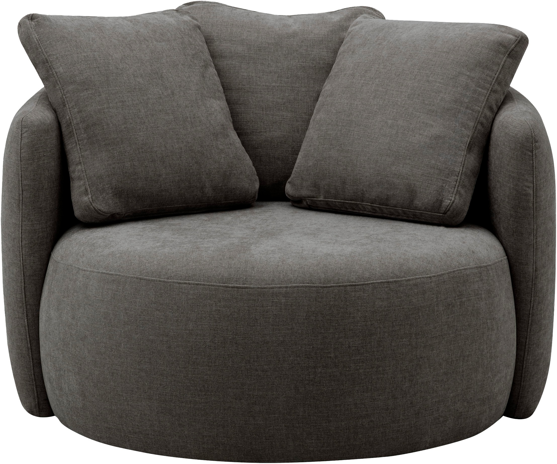 GOODproduct Sessel »Kaarl, moderner Rundsessel, Loungesessel, Loveseat« Webstoff, in fünf Farben, inkl. Rückenkissen, zeitloses Design