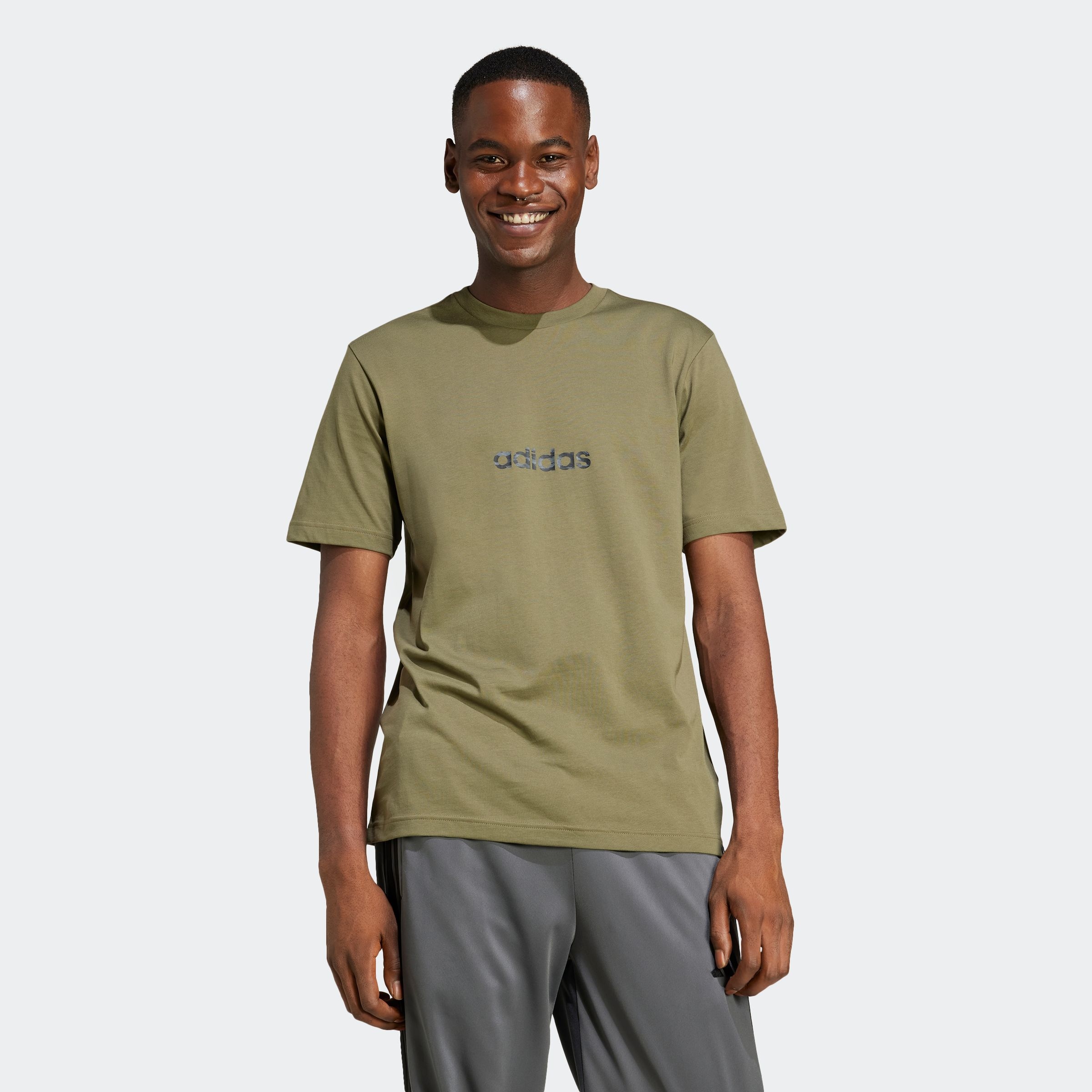 Image of adidas Sportswear T-Shirt "CAMO LINEAR GRAPHIC" sportlicher Stil, kurzärmlig, Military-Style Design, aus Baumwolle