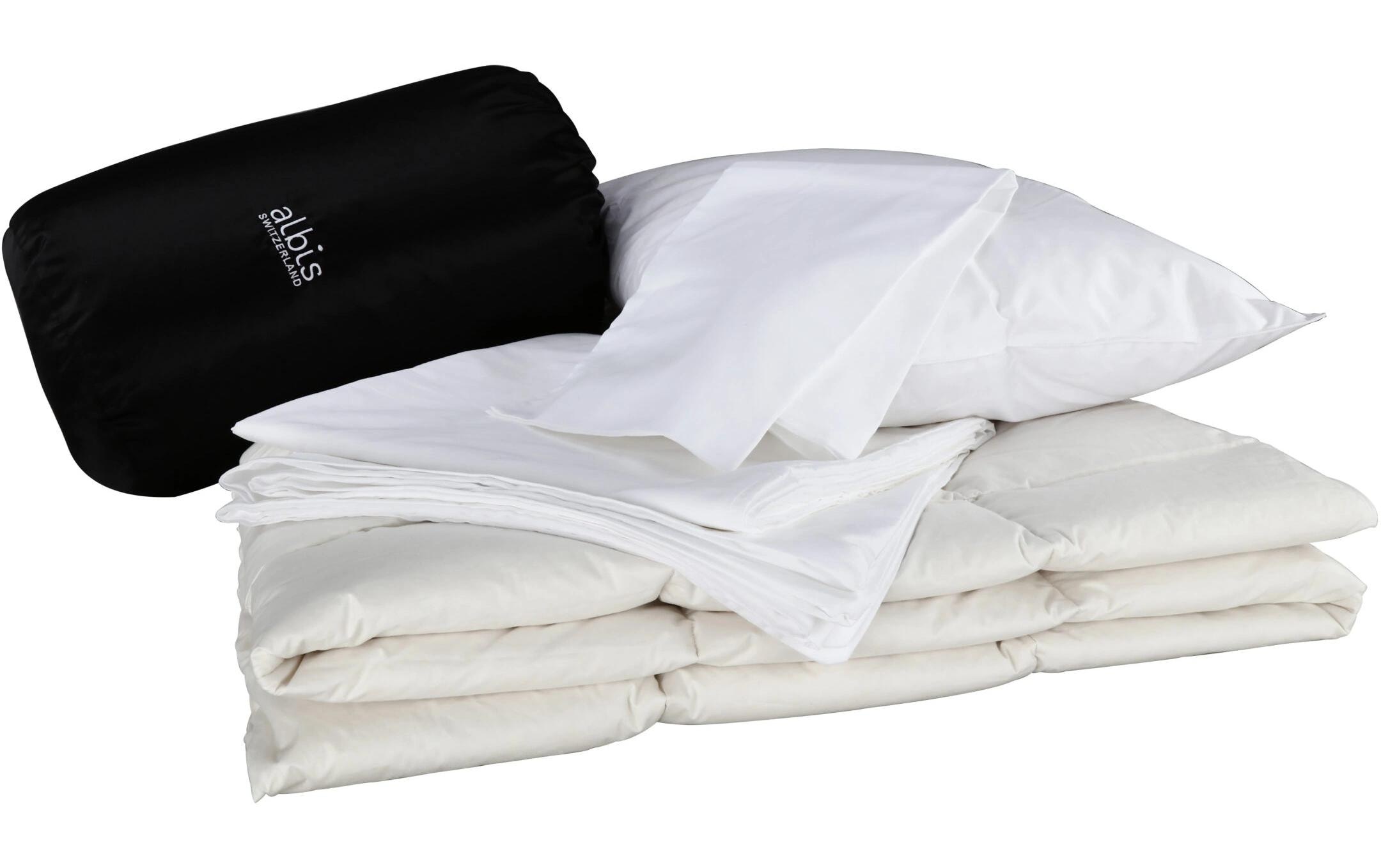 Image of Albis Switzerland Daunenbettdecke "Viaggio Comfort 160 x 210 cm + 50 x 70 cm" 4 Stk. tlg.