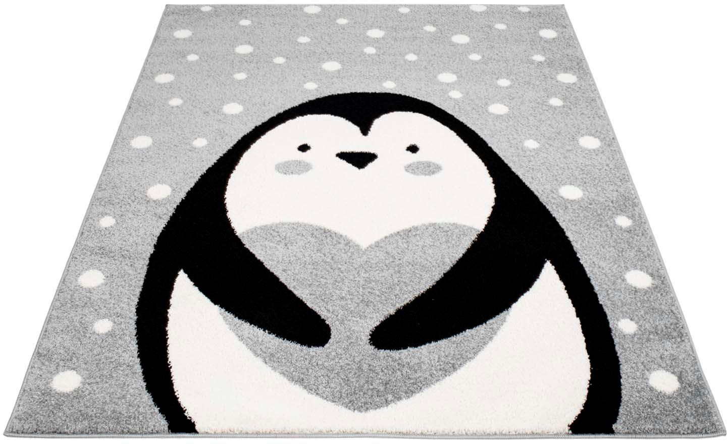 Image of Carpet City Kinderteppich »Bubble Kids 1328«, rechteckig, 11 mm Höhe, Spielteppich, Pinguin, Weicher Flor, Pflegeleicht, Kinderzimmer bei Ackermann Versand Schweiz