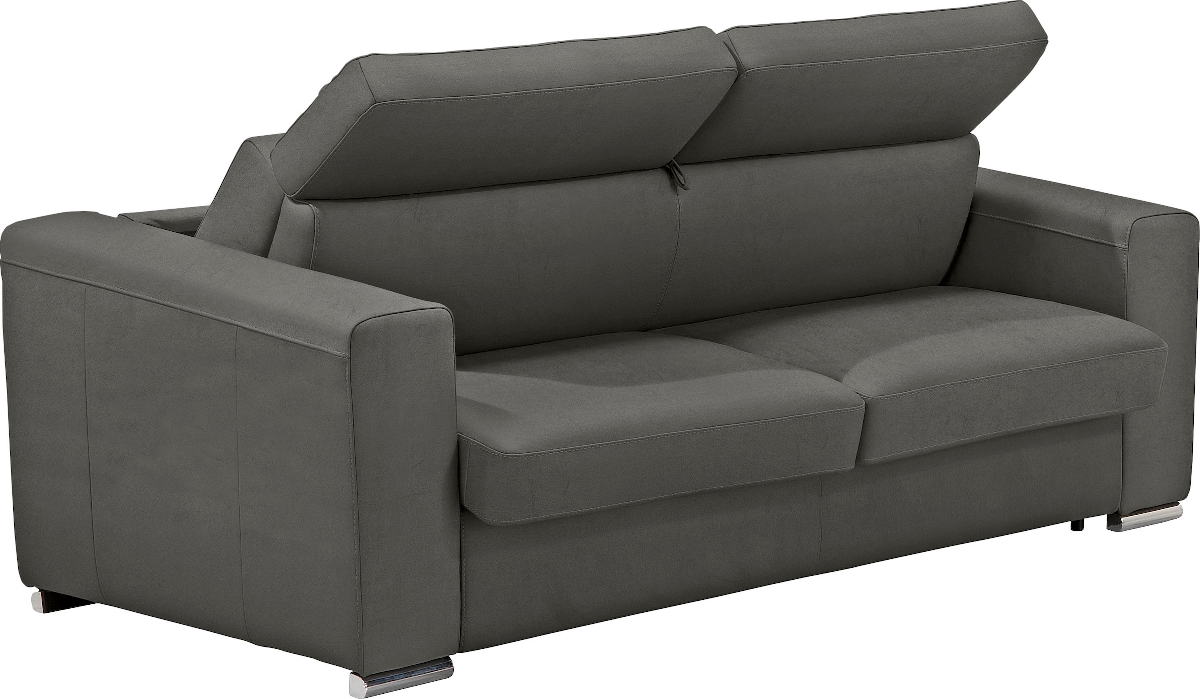 Egoitaliano Schlafsofa »Cabiria«, Sofa inkl. Schlaffunktion, Kopfteile verstellbar, mit Metallfüssen