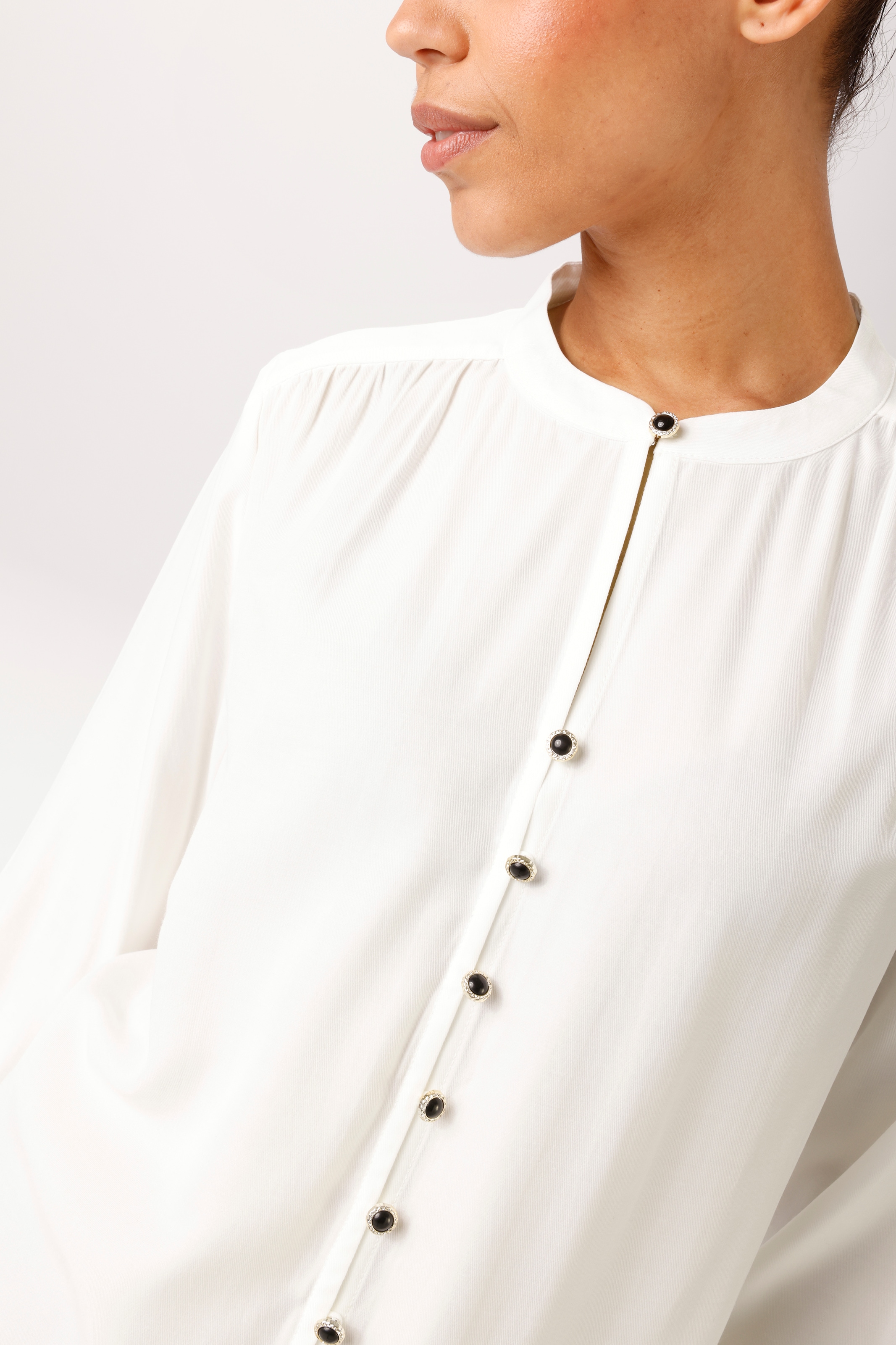 Aniston CASUAL Blouse à manches longues fermeture avec boutons décoratifs - NOUVELLE COLLECTION