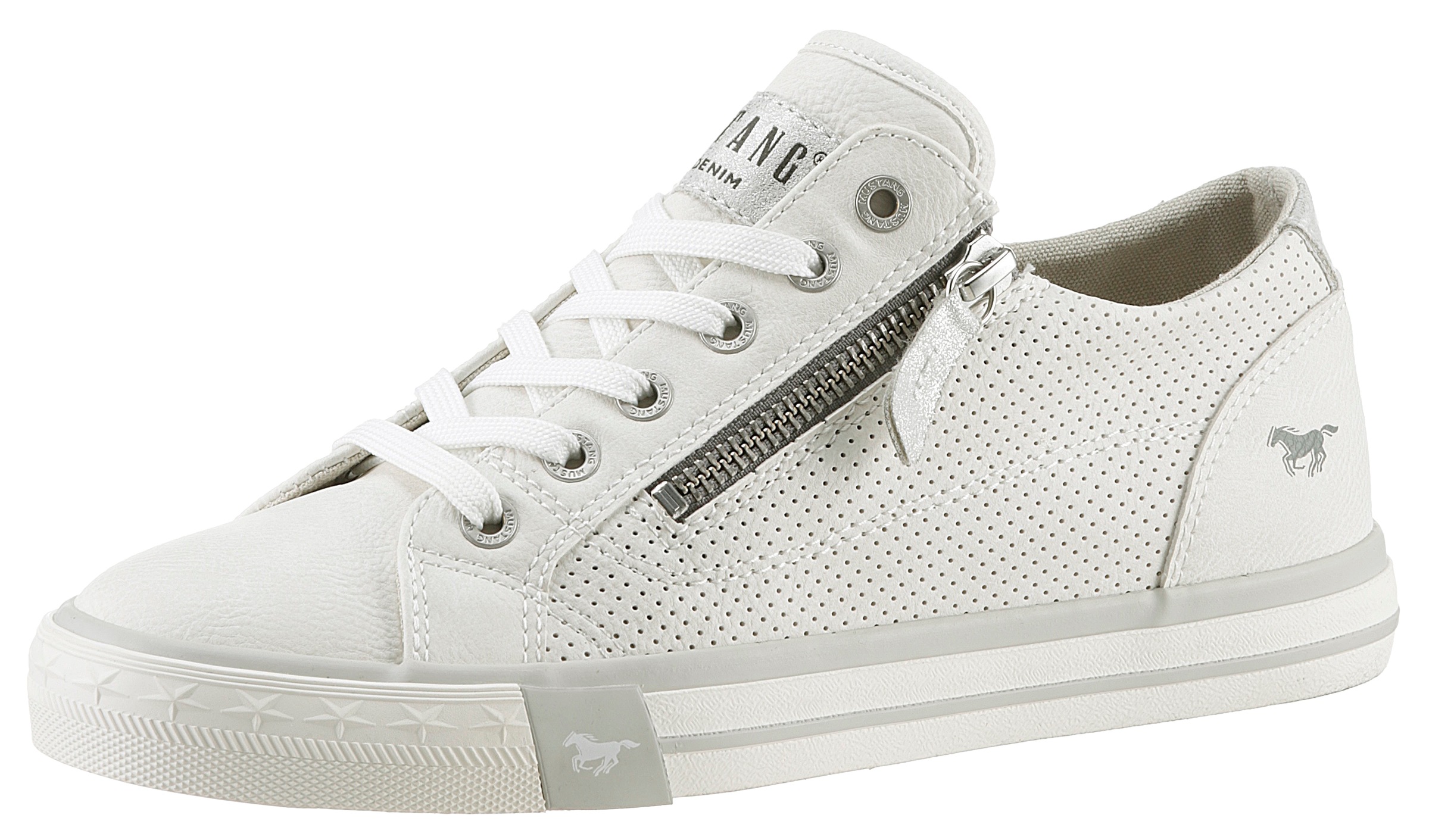 Image of Mustang Shoes Sneaker, Freizeitschuh, Halbschuh, Schnürschuh mit Aussenreissverschluss