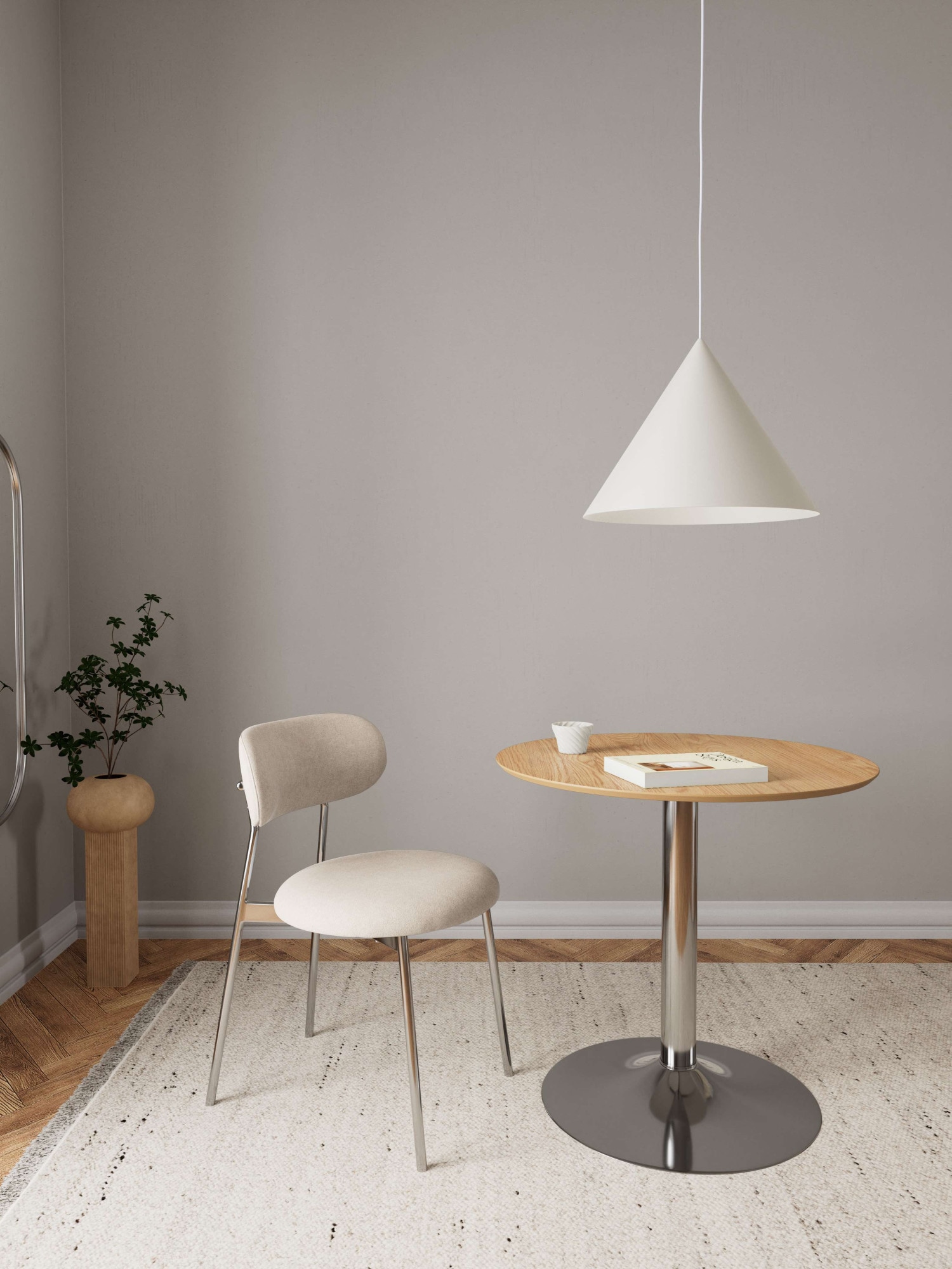 ACTONA GROUP Table de bar »Ibiza, Bistrotisch« Table, chêne, acier chromé, 80x74cm