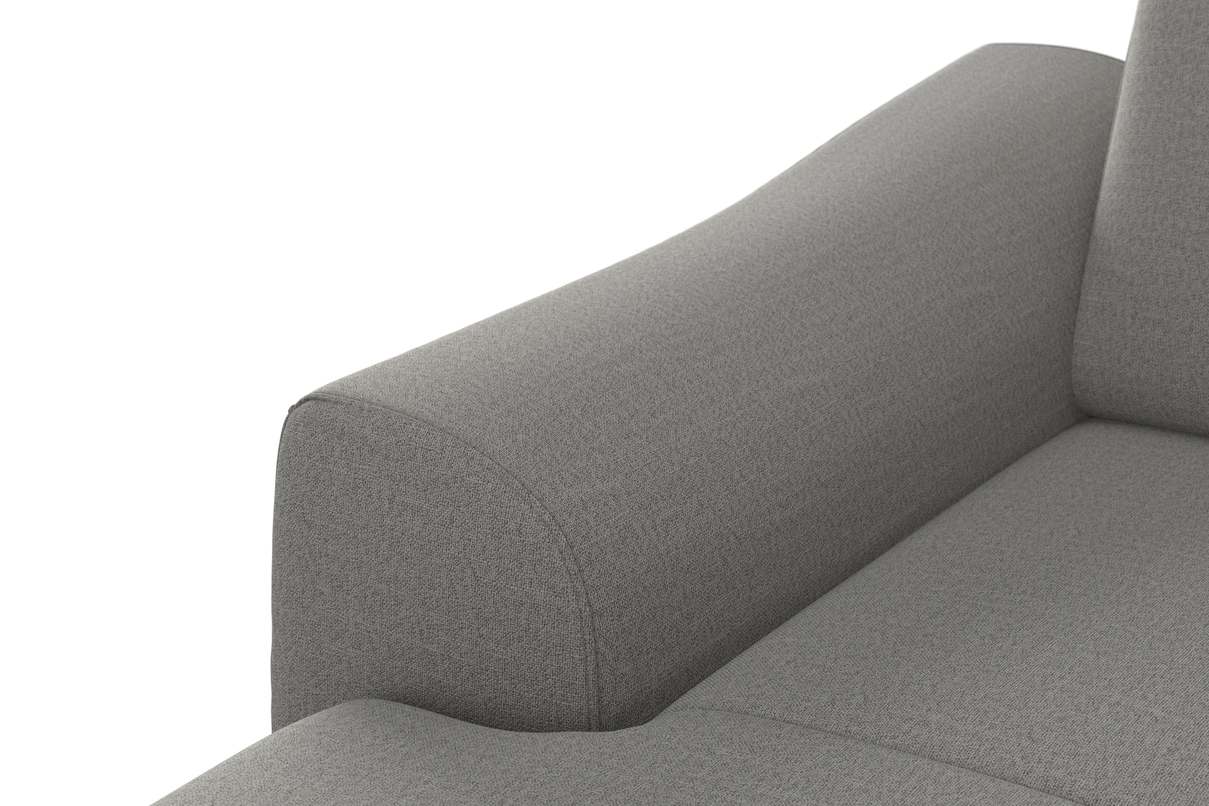 sit&more Canapé d'angle »Dundee L-Form« mit Federkern und Massivholzfüssen, wahlweise mit Kopfteilverstellung