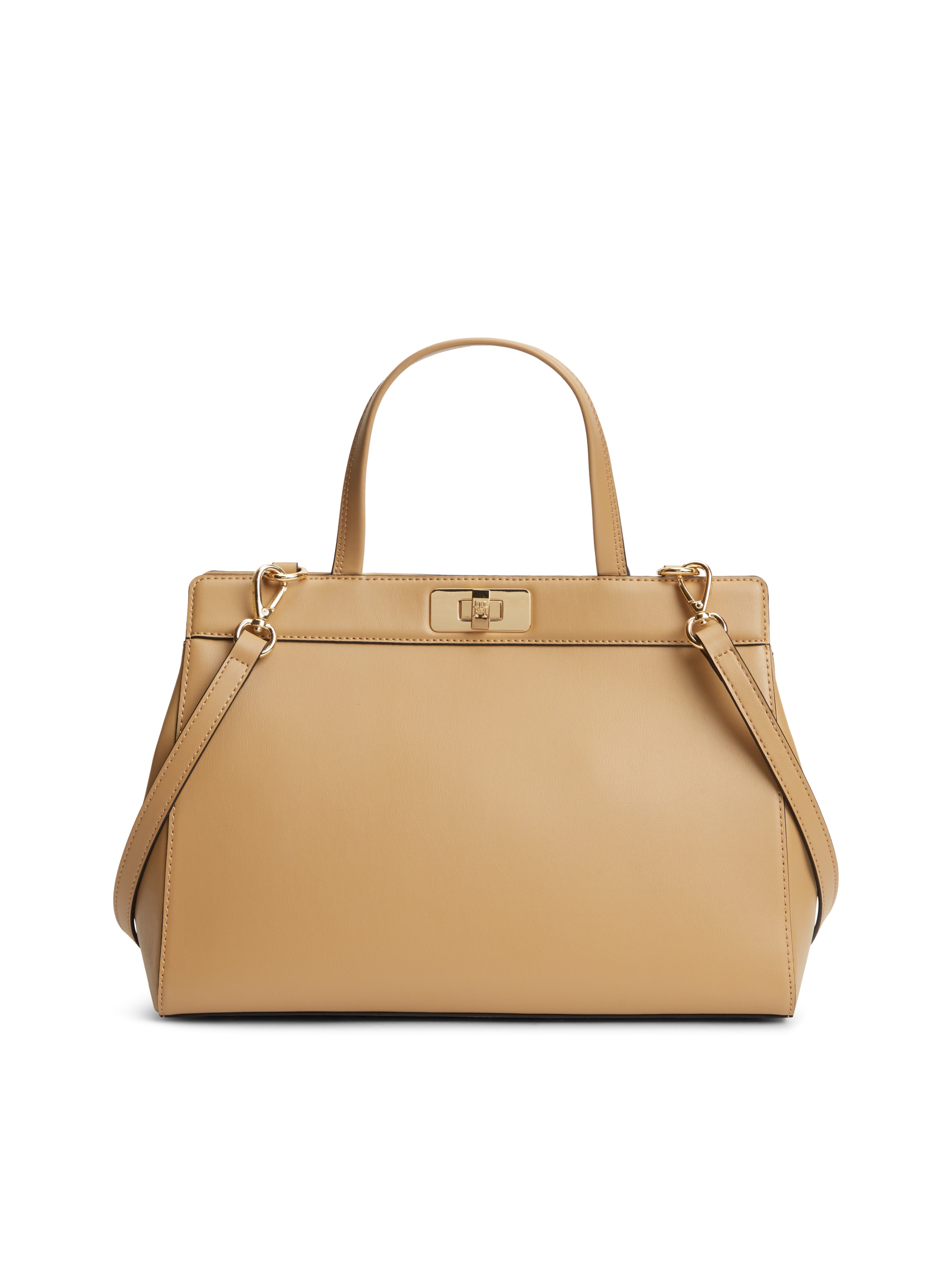 Image of Tommy Hilfiger Henkeltasche "TH MODERN SATCHEL" Damen Tragetasche, Umhängetasche, mit goldfarbenen Details