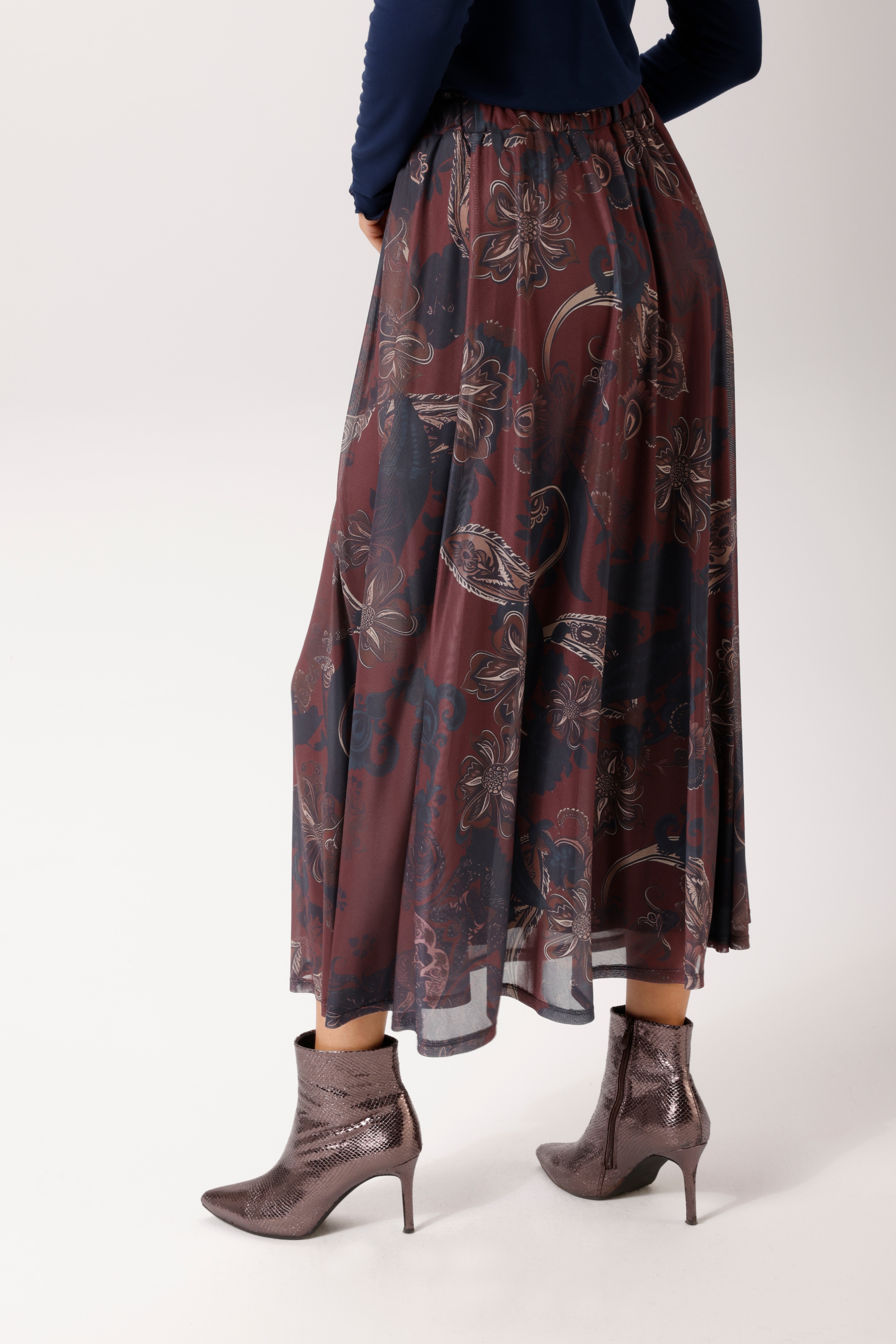 Aniston CASUAL Maxi jupe avec imprimé floral graphique en grande surface - NOUVELLE COLLECTION