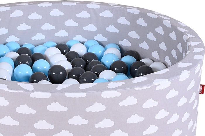 Knorrtoys® Bällebad »Soft, Grey White Clouds«, mit 300 Bälle creme/Grey/lightBlue; Made in Europe