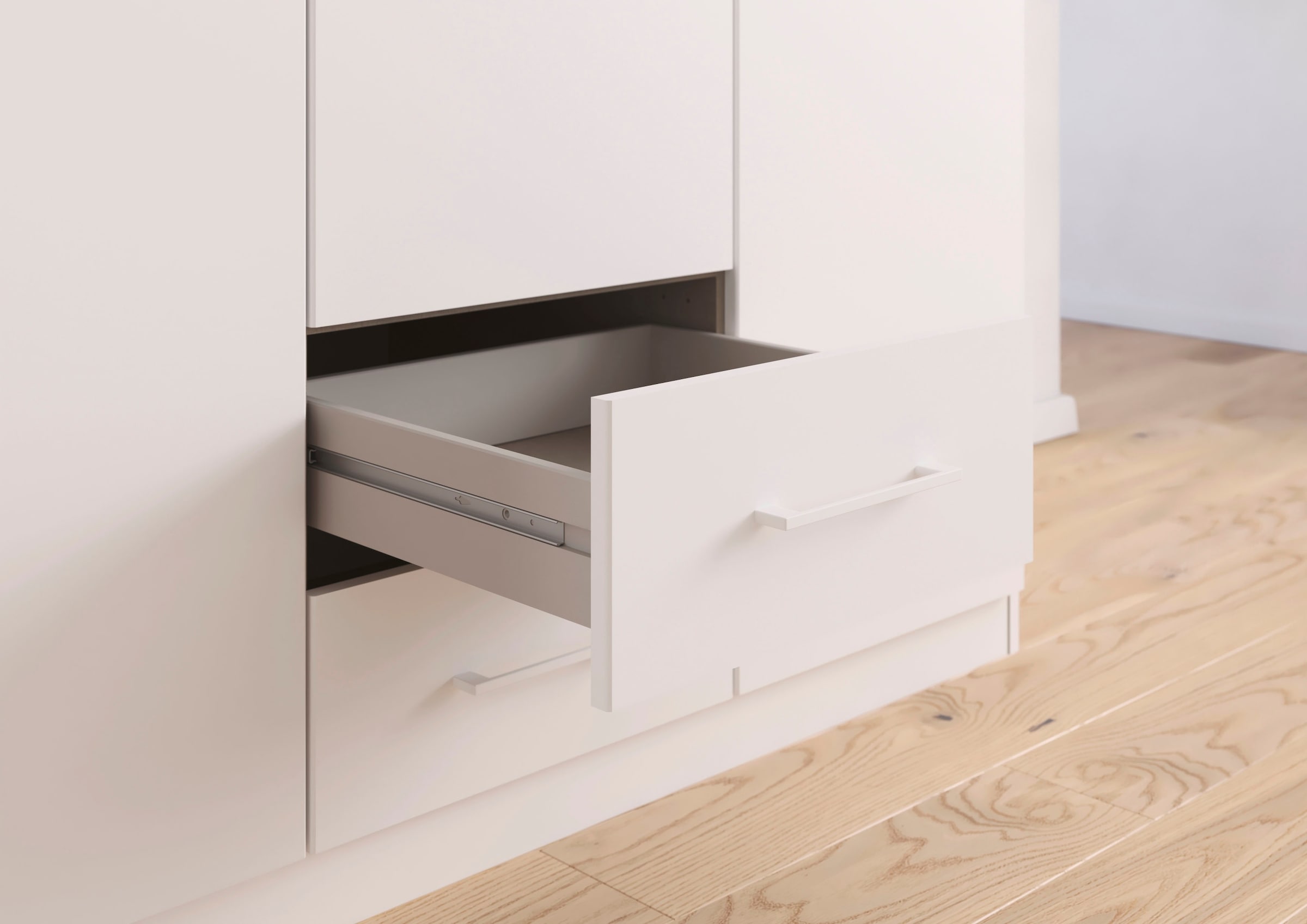 rauch Kleiderschrank »Schrank Schlafzimmerschrank Garderobe Stauraum GAMMA Breite 91 cm« in 3 Ausstattungen BASIC/CLASSIC/PREMIUM (inkl. SOFT-CLOSE-Funktion),  mit Schubladen, verschiedene Griff-Varianten TOPSELLER MADE IN GERMANY
