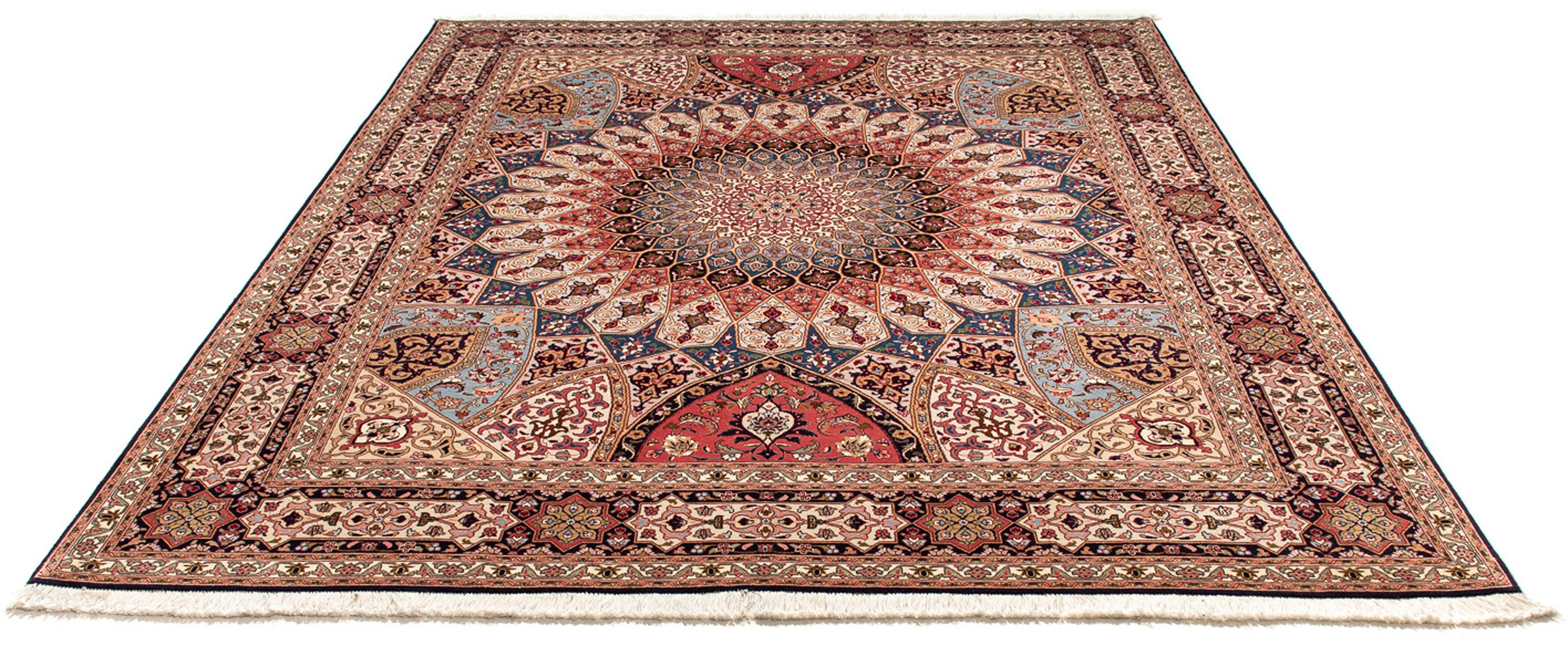 Image of morgenland Orientteppich »Perser - Täbriz - Royal - 255 x 204 cm - mehrfarbig«, rechteckig, 7 mm Höhe, Wohnzimmer, Handgeknüpft, Einzelstück mit Zertifikat bei Ackermann Versand Schweiz